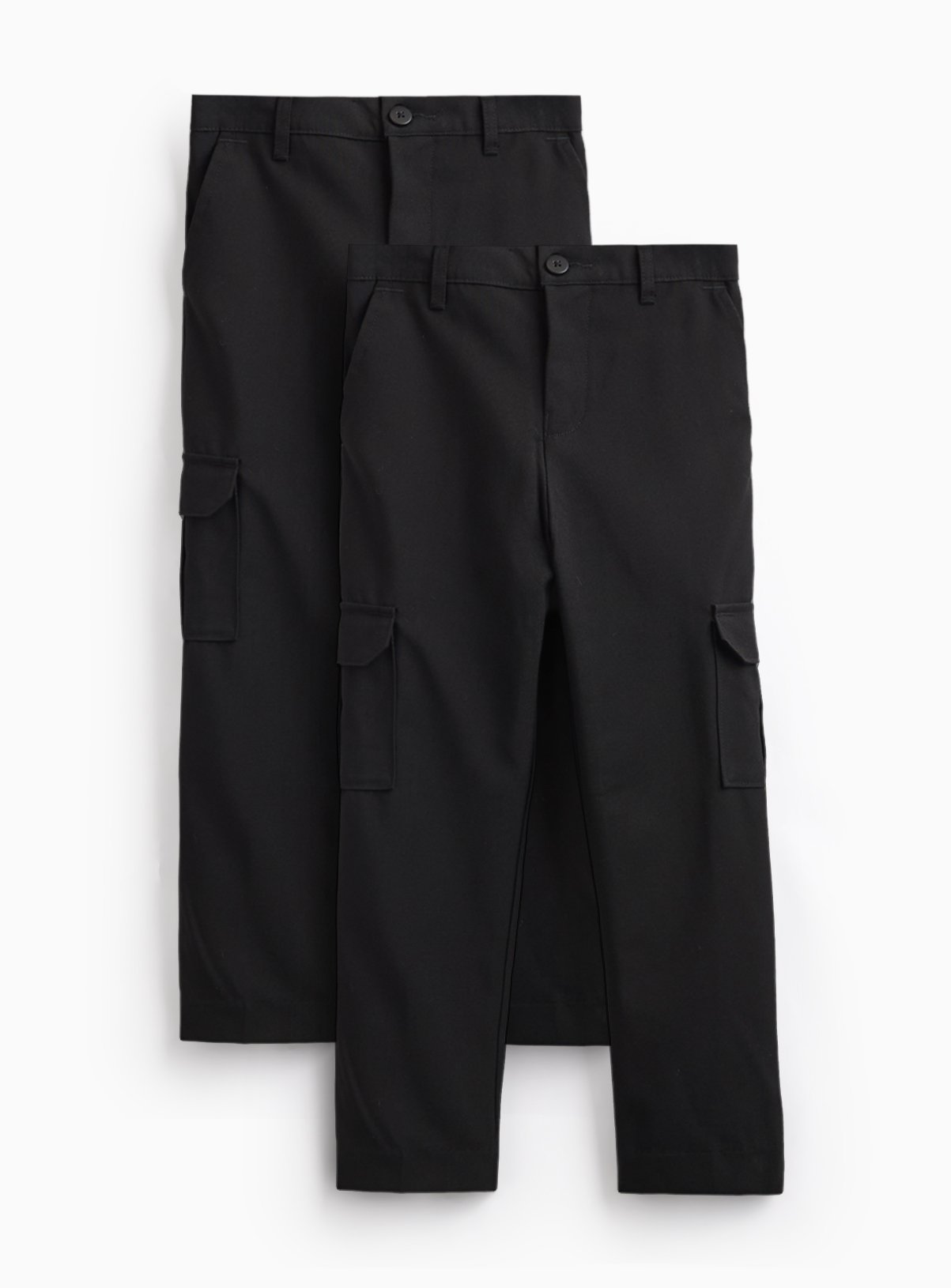 2 Pack Black Cargo Trousers 8 years
