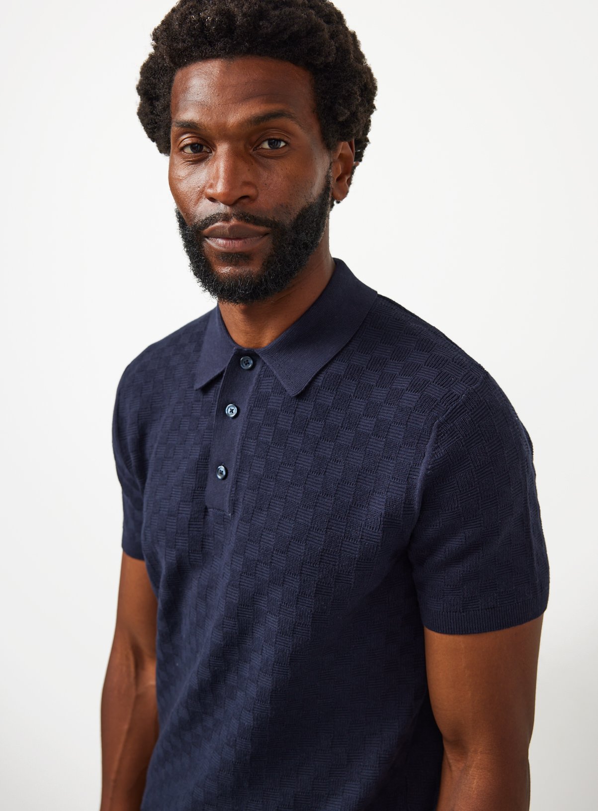 Textured Box Stitch Polo 