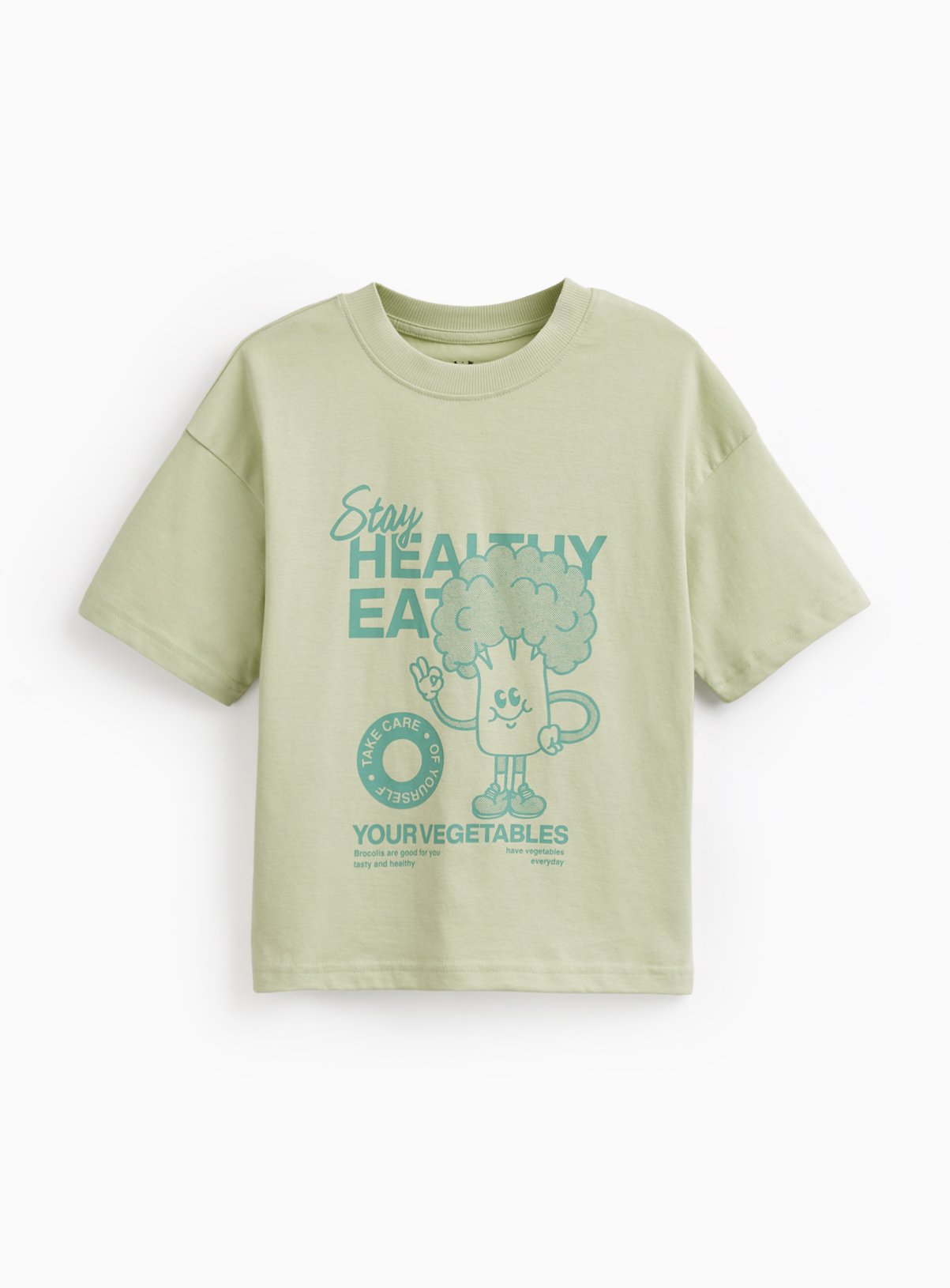 Green Broccoli Graphic T-Shirt