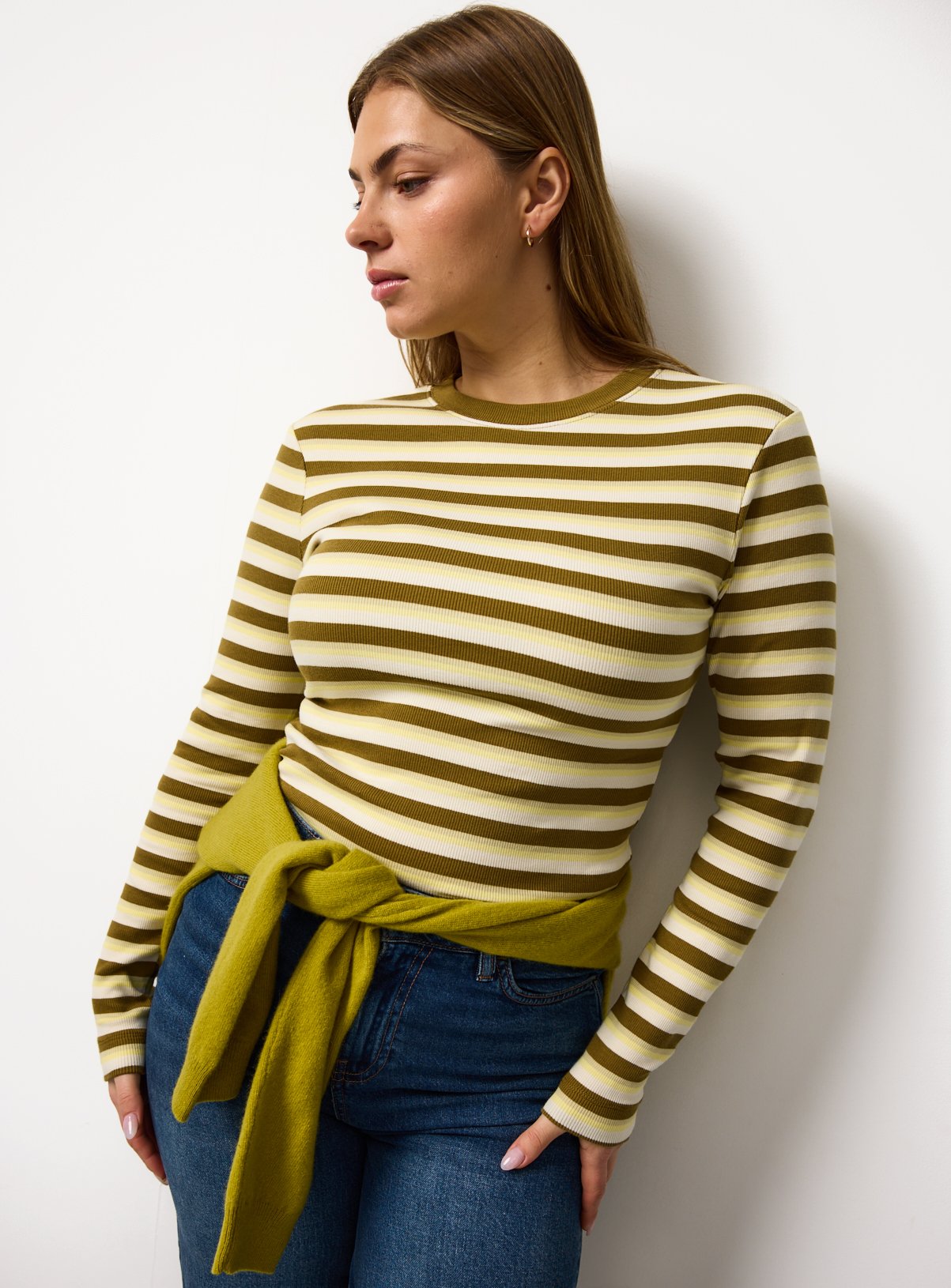Green Striped Long Sleeve T-Shirt 22