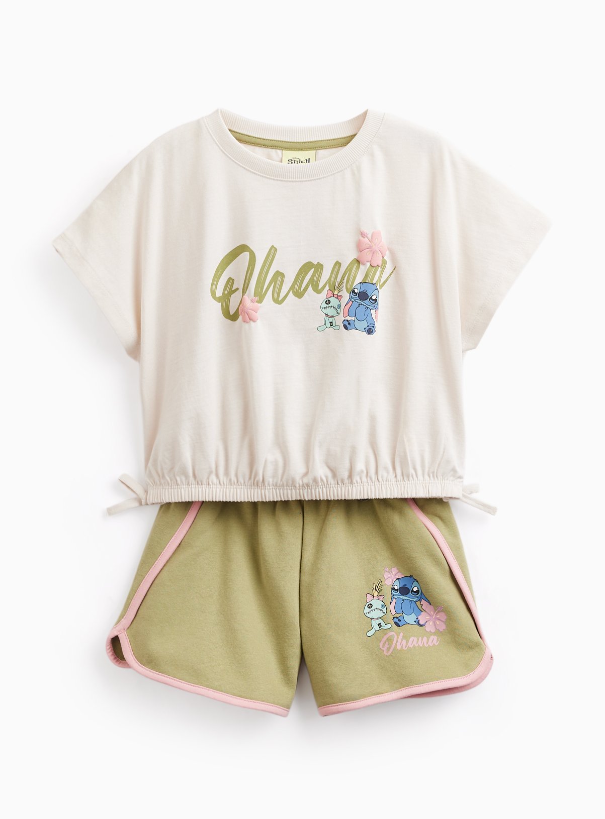 Disney Lilo & Stitch Ohana Print T-Shirt & Shorts Set 6 years