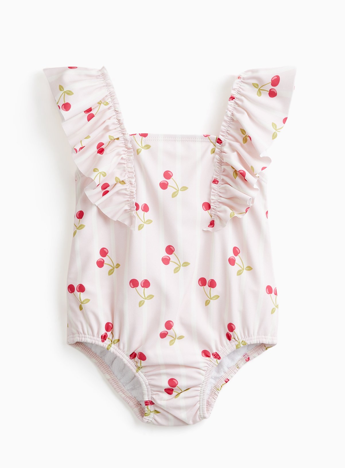  Cherry Stripe Swimsuit with Swim Nappy 12-18 months