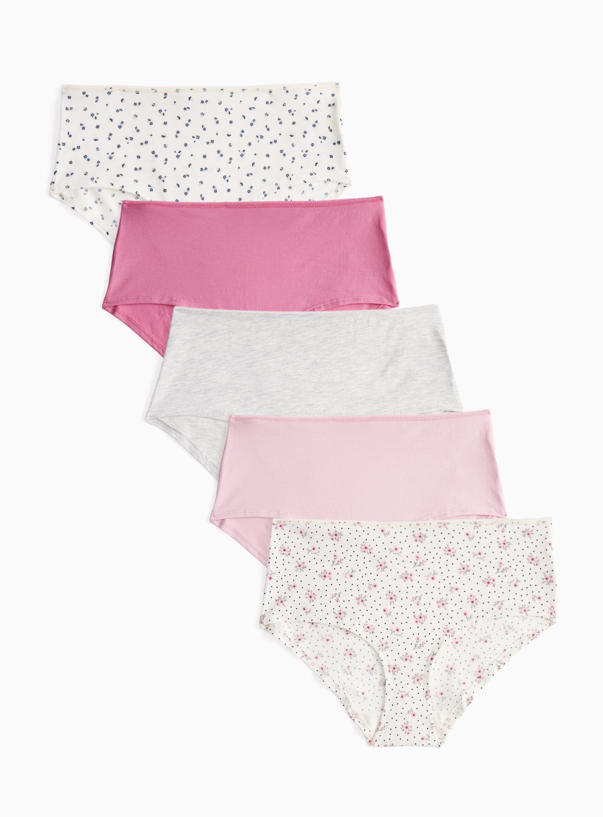 Ditsy Floral Print Shorts Knickers 5 Pack