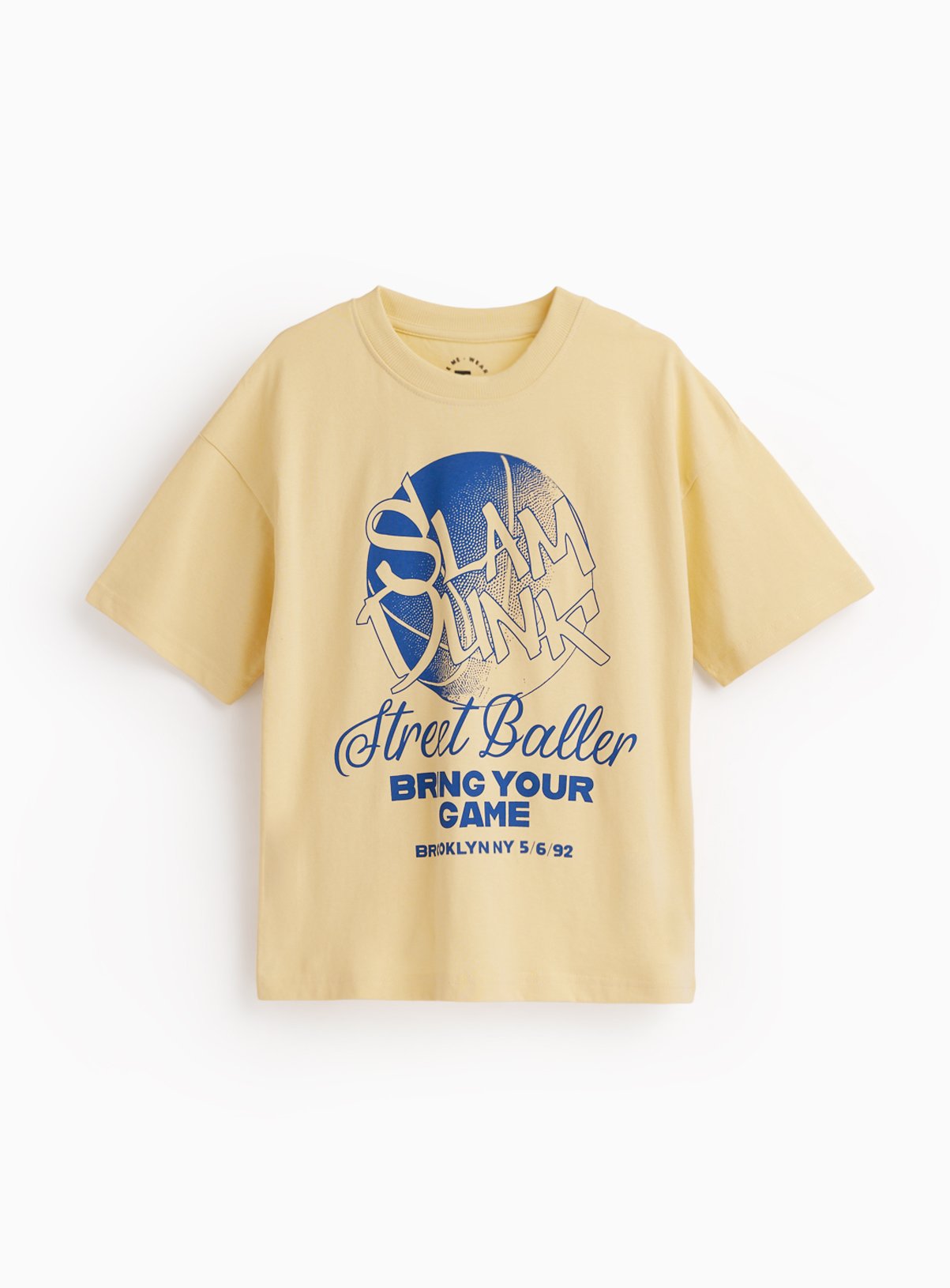 Yellow Street Baller Graphic Sun Bleached Tee 5 years
