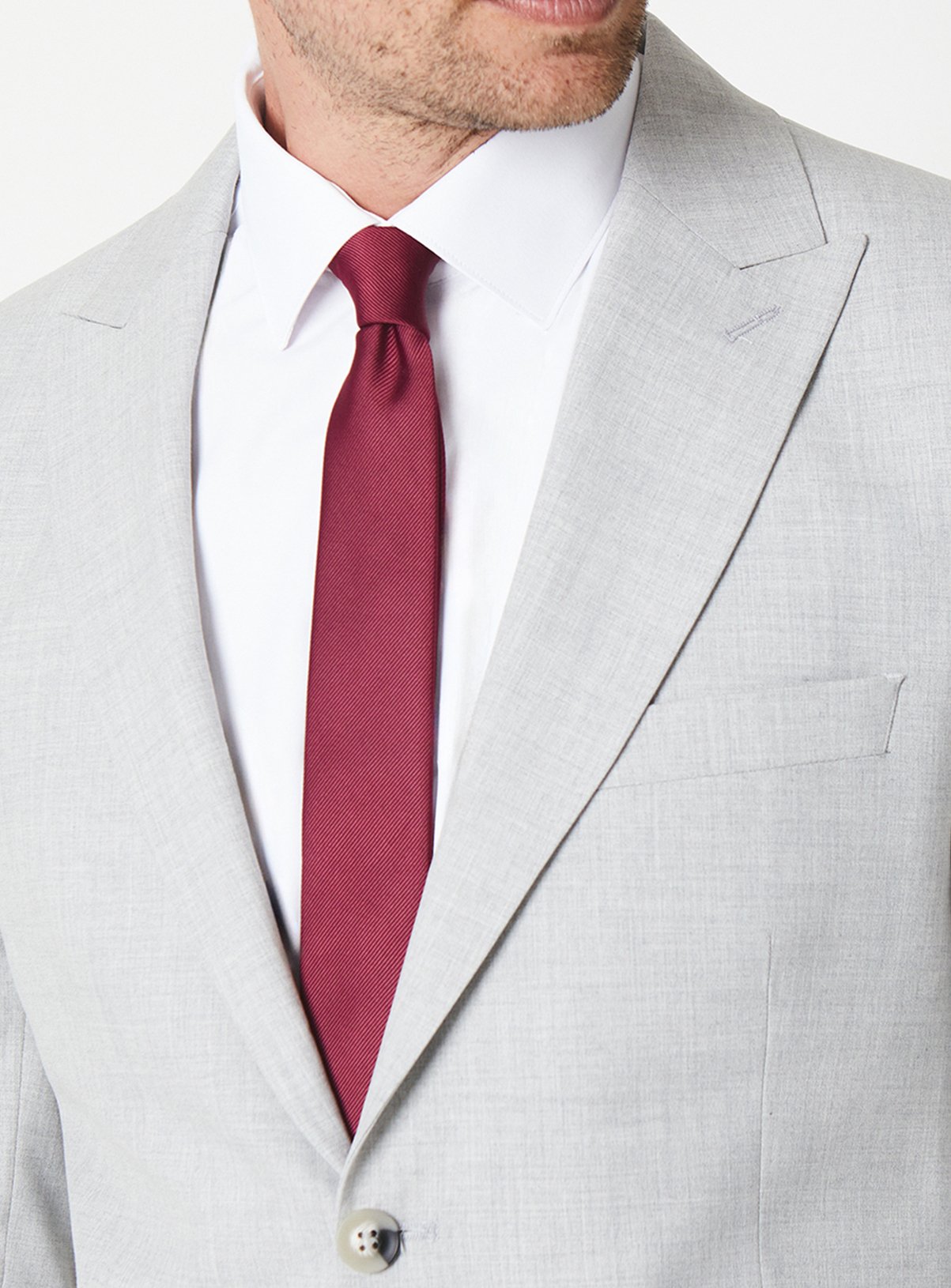 BURTON Claret Burgundy Slim Tie One Size