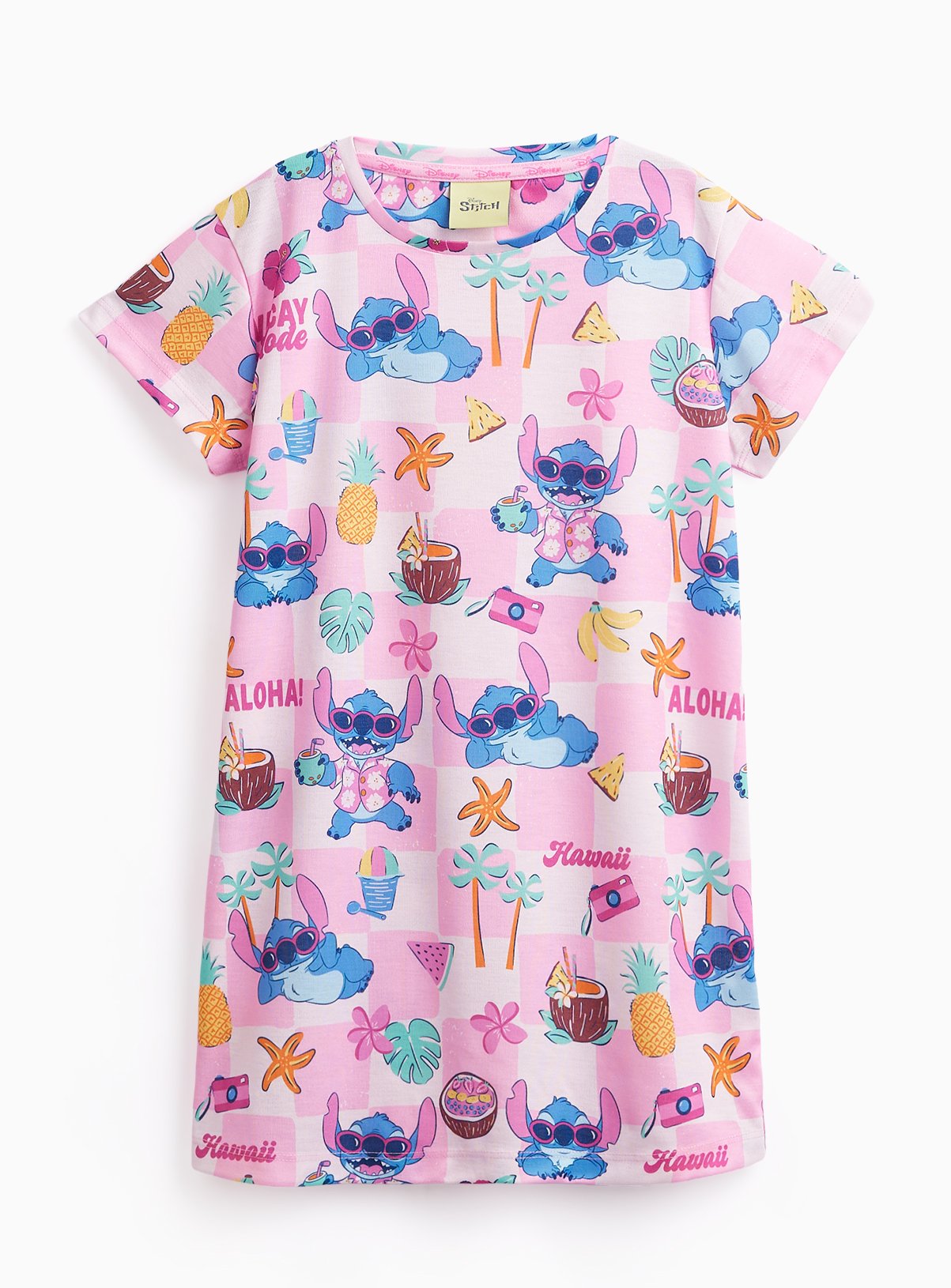 Pink Lilo & Stitch Print Sleep Tee 