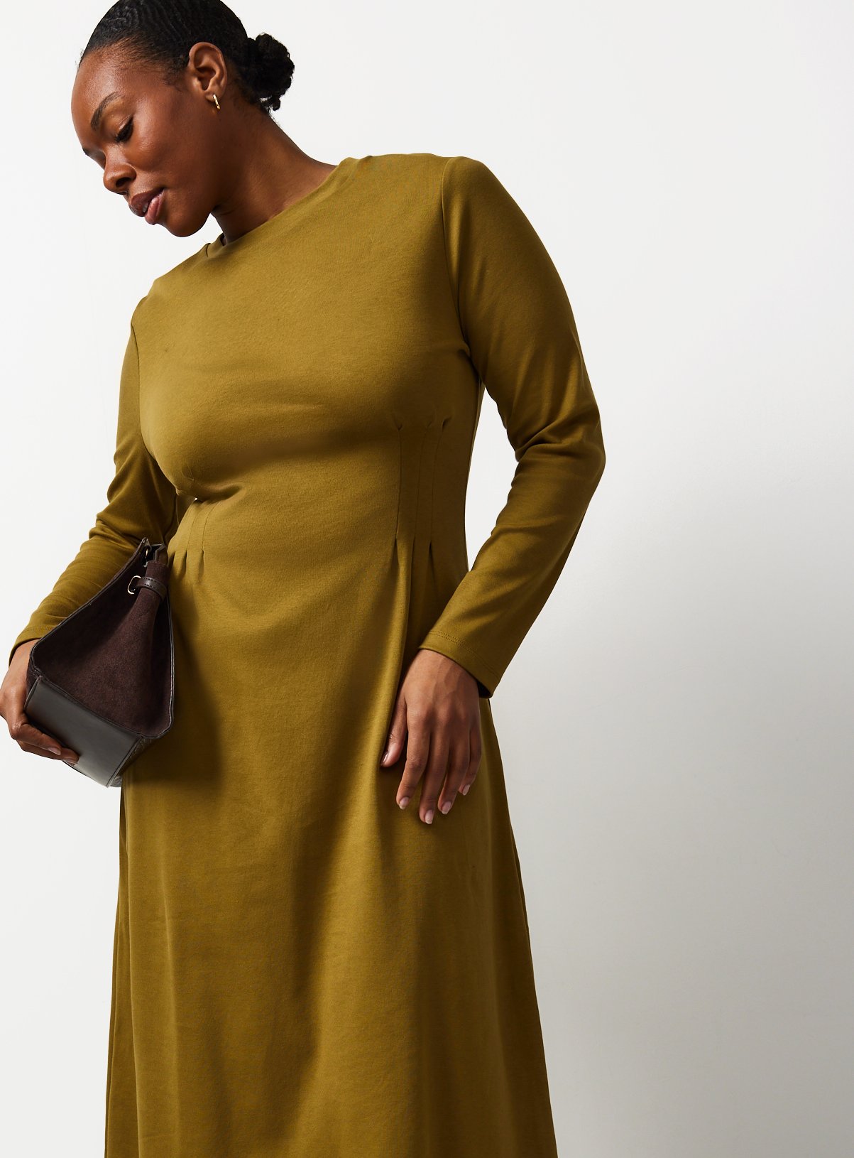 Cinched Interlock Jersey Dress 