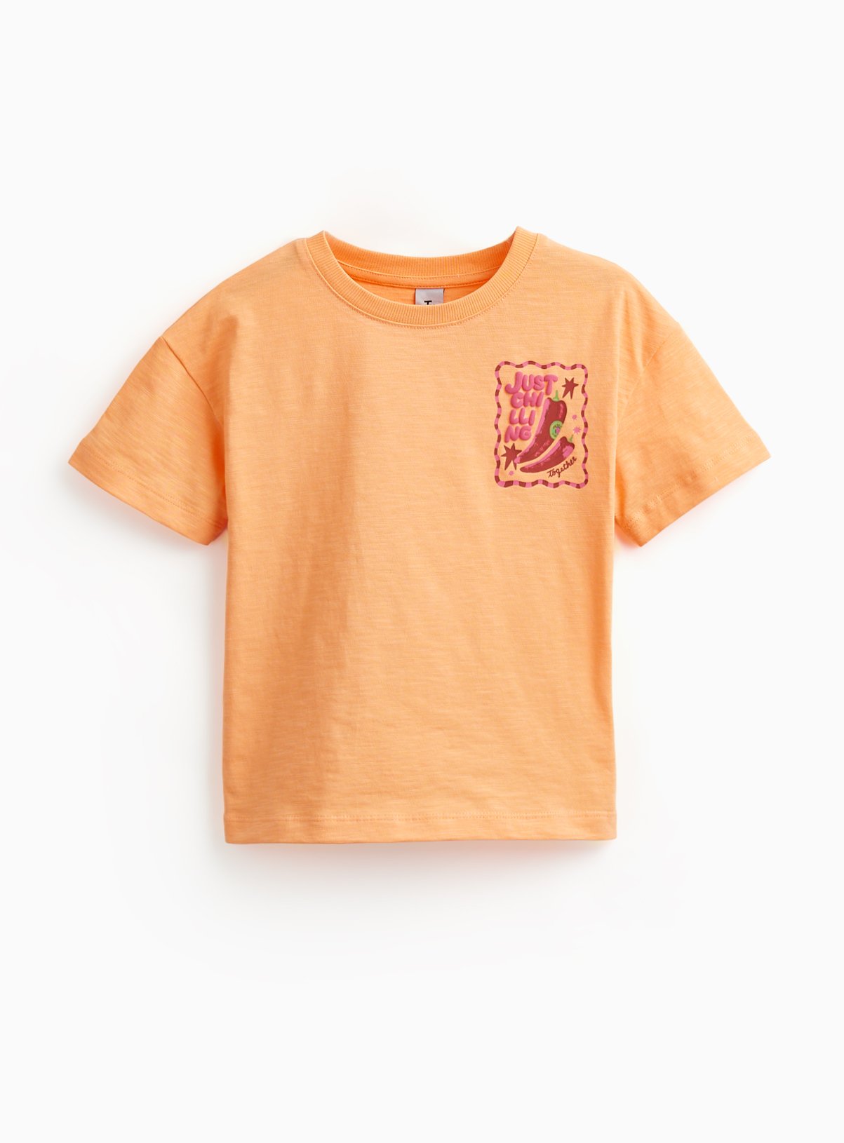 Orange Just Chilling Graphic T-Shirt 