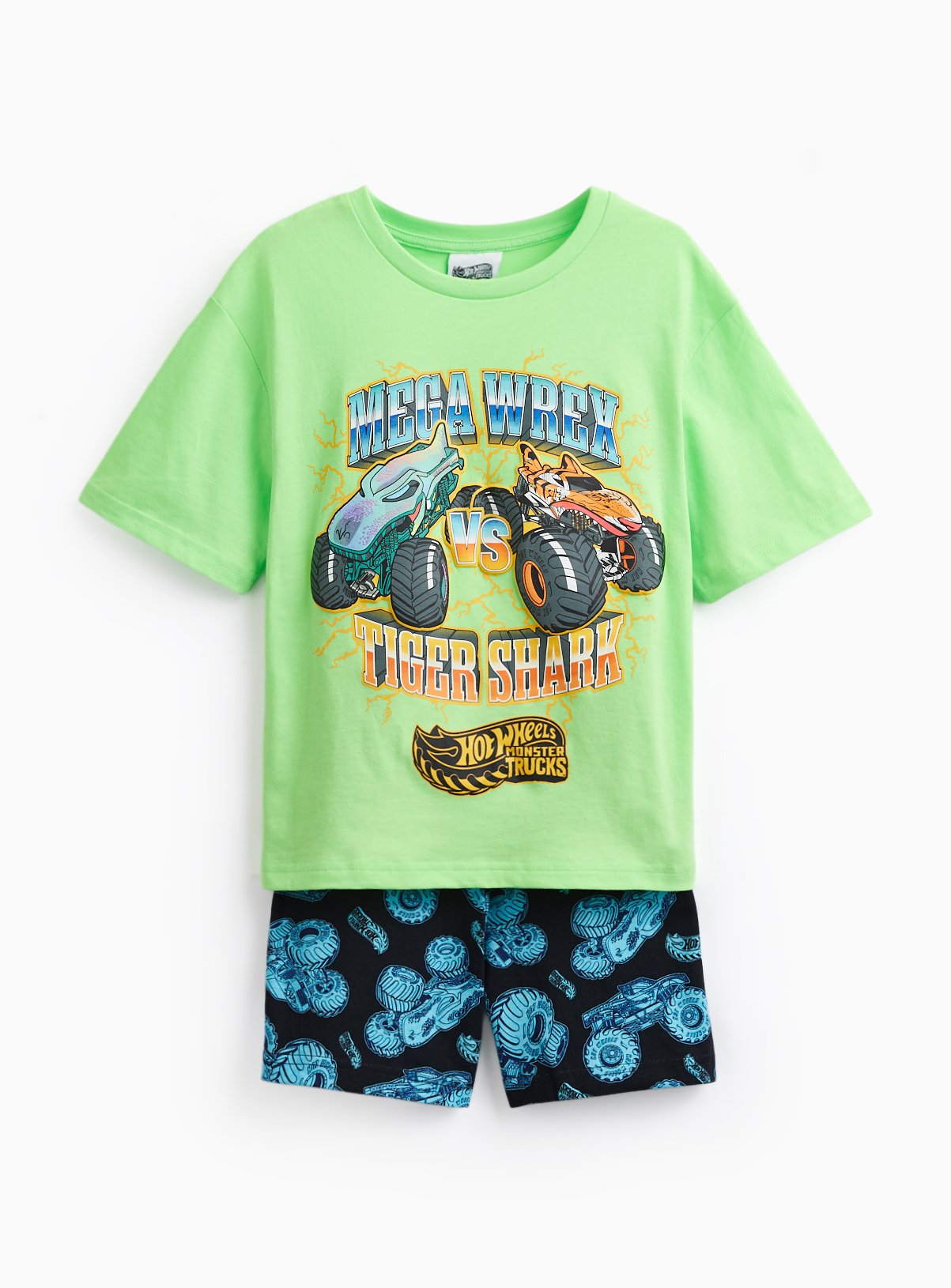 Hot Wheels Monster Truck Print Shortie Pyjamas 