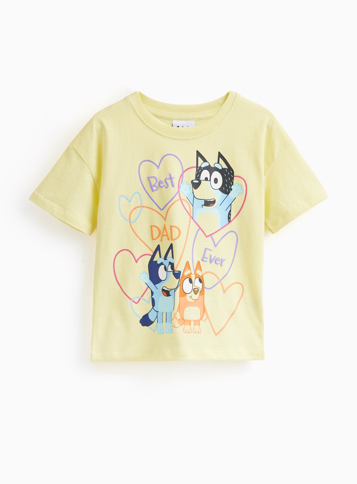Yellow Bluey Best Dad Ever Graphic T-Shirt