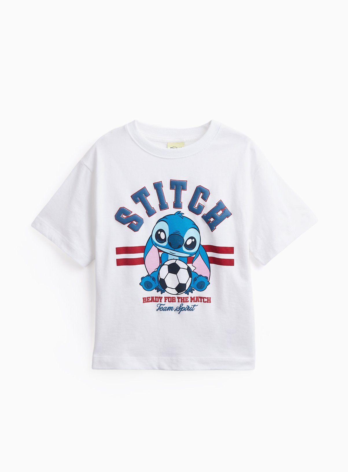 White Disney Lilo & Stitch Football Graphic T-Shirt 10 years