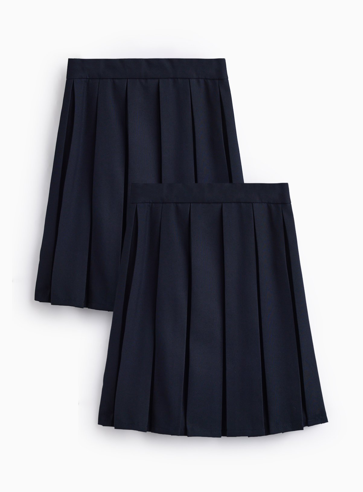 2 Pack Grey Permanent Pleat Skirts Longer Length 