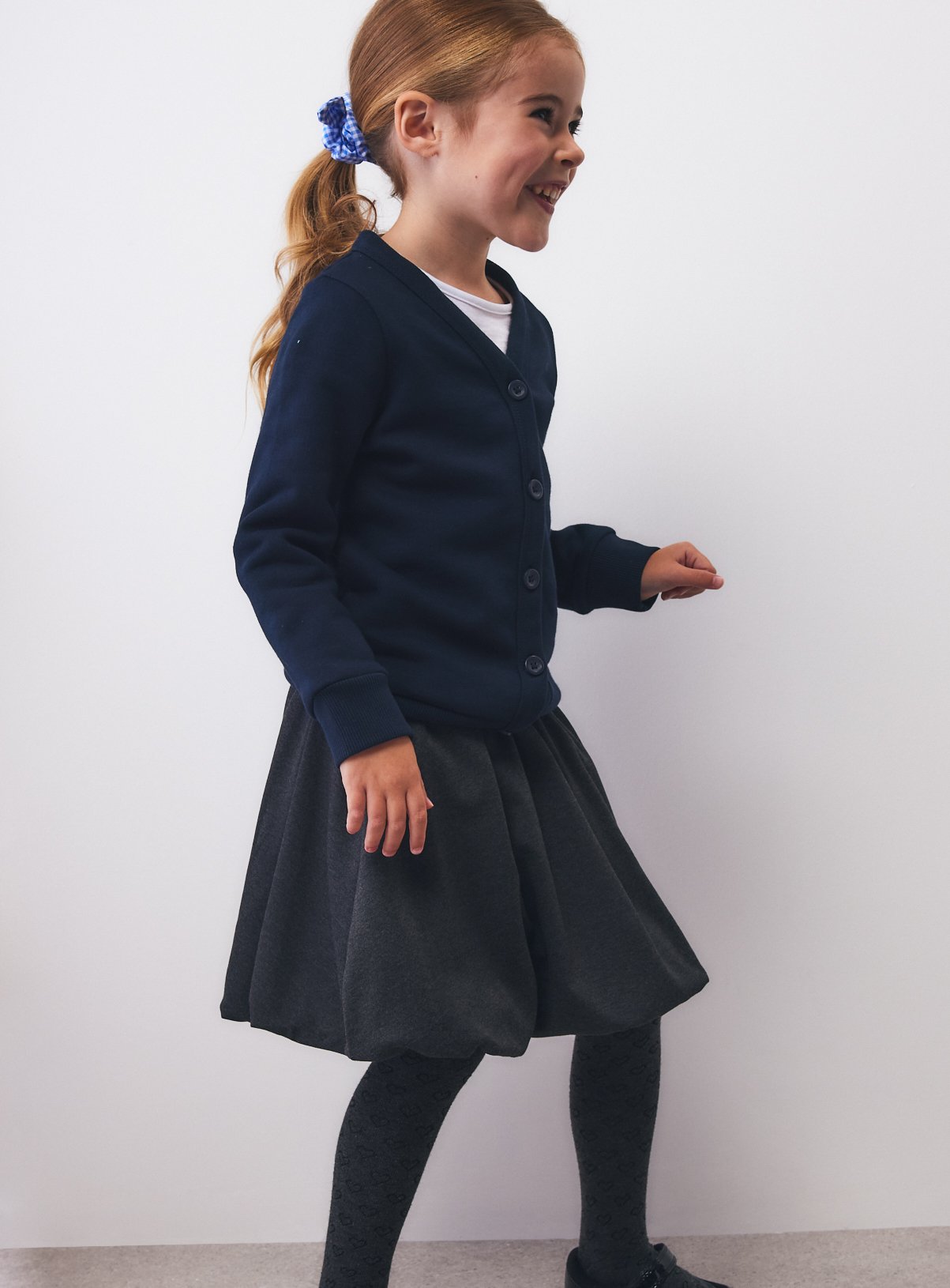 Grey Ponte Roma Bubble Hem Skirt 7 years