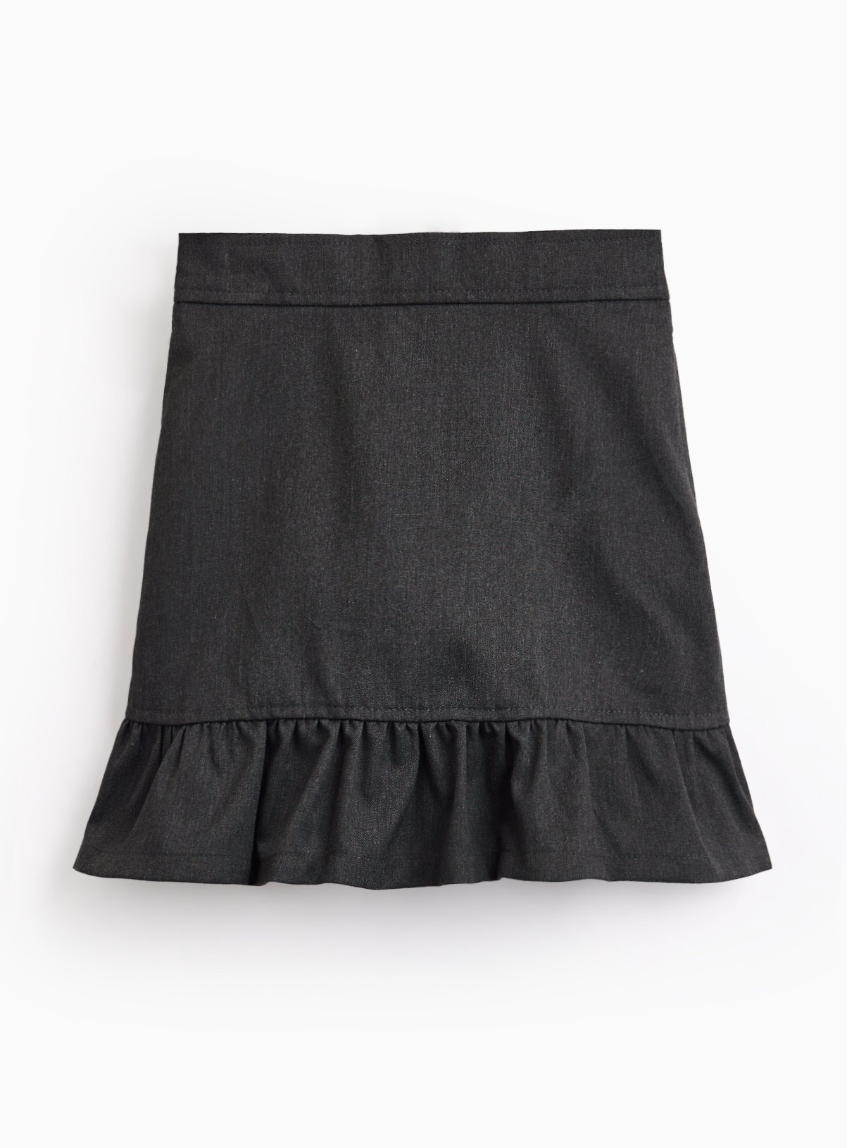 Grey Woven Ruffle Hem Skirt  10 years