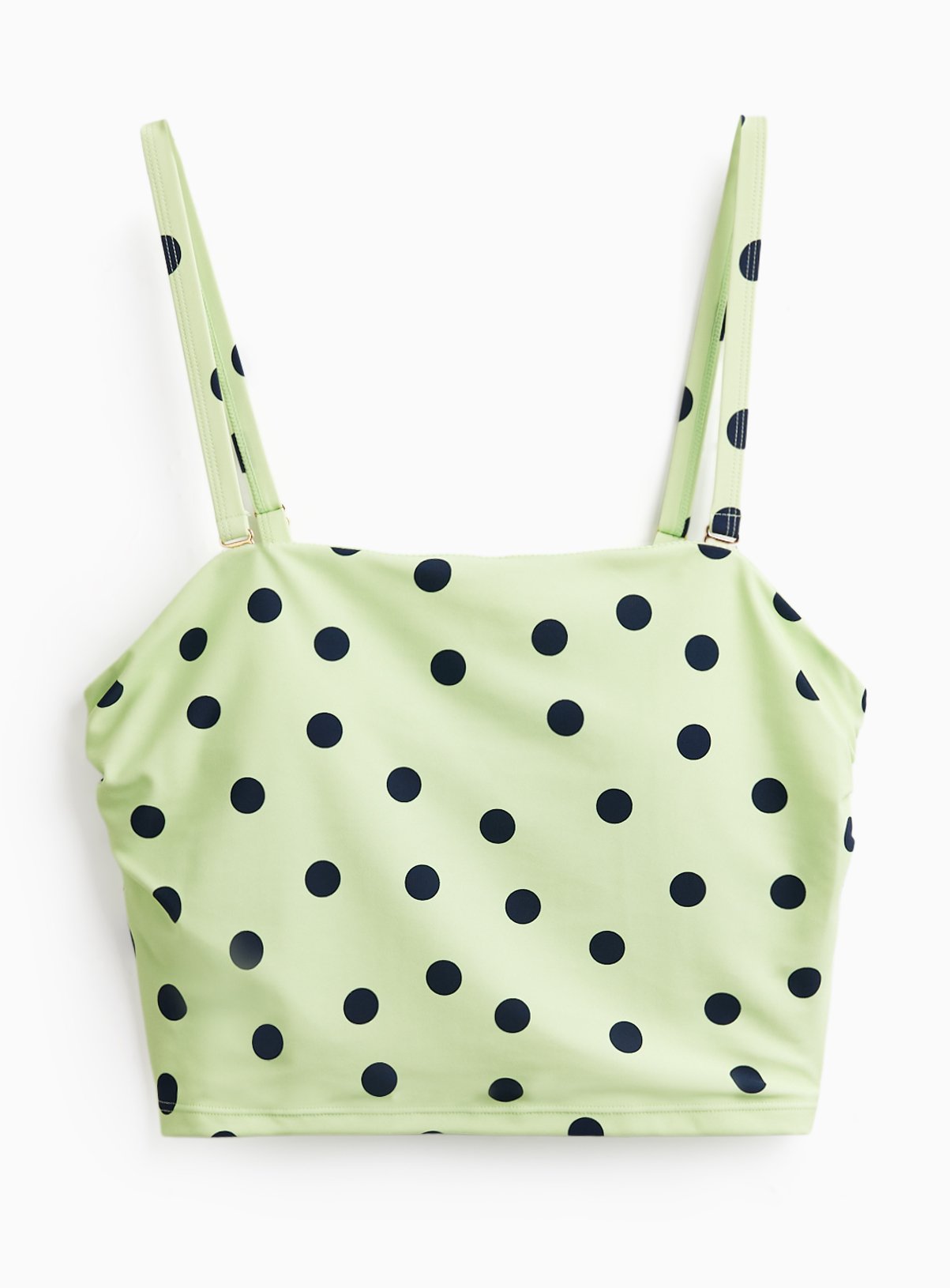 Green Polka Dot Print Tankini Top 