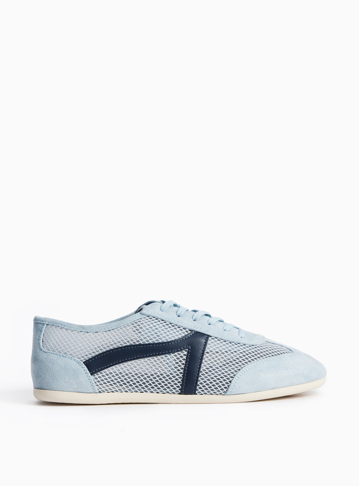 Blue Mesh Detail Low Profile Trainers 