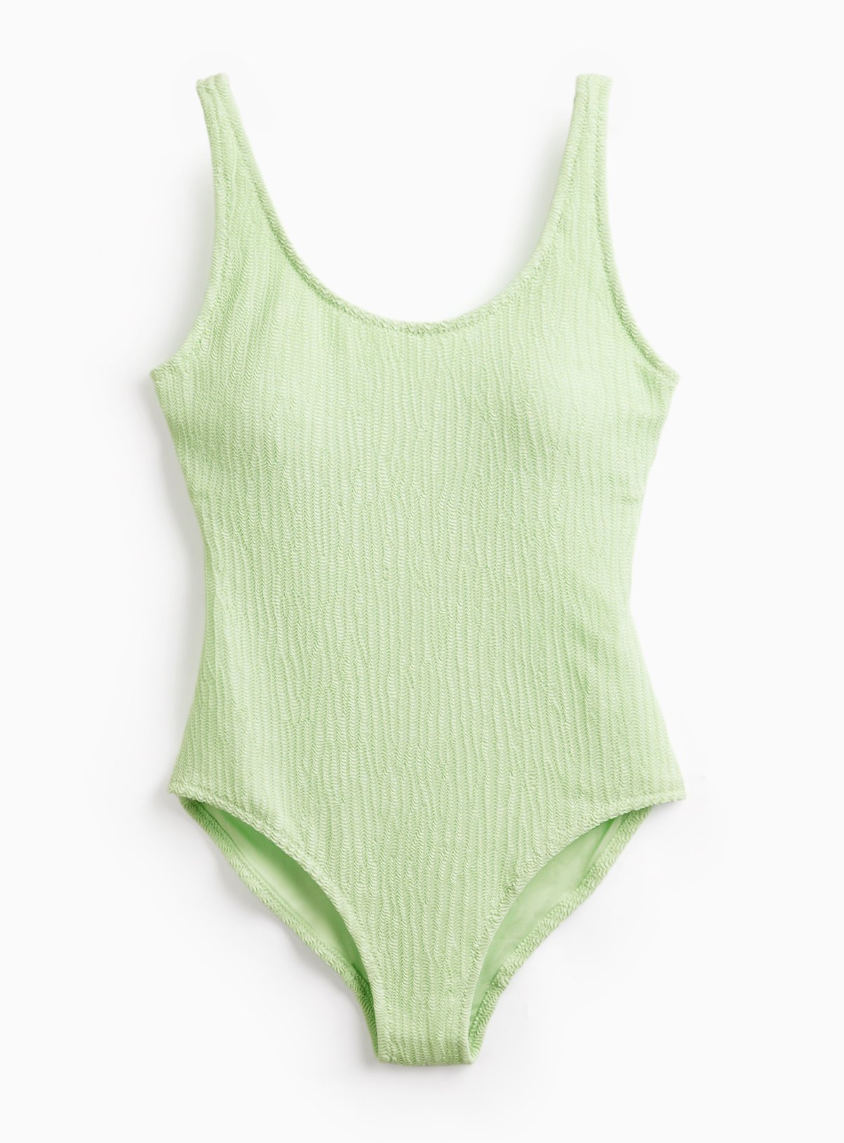 Green Soft Wave Wrap Swimsuit 