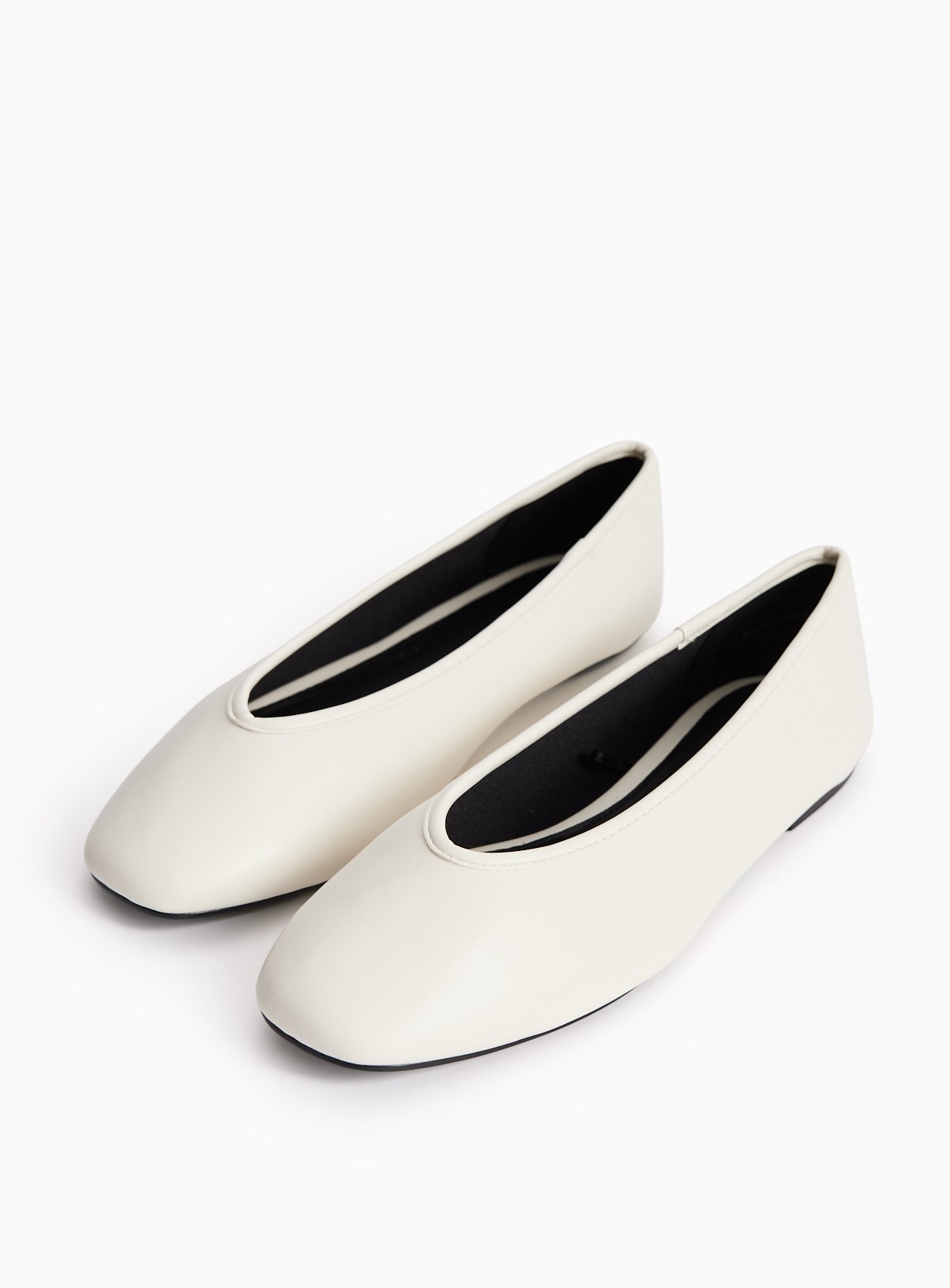 Bone Cream Ballerina Shoes 