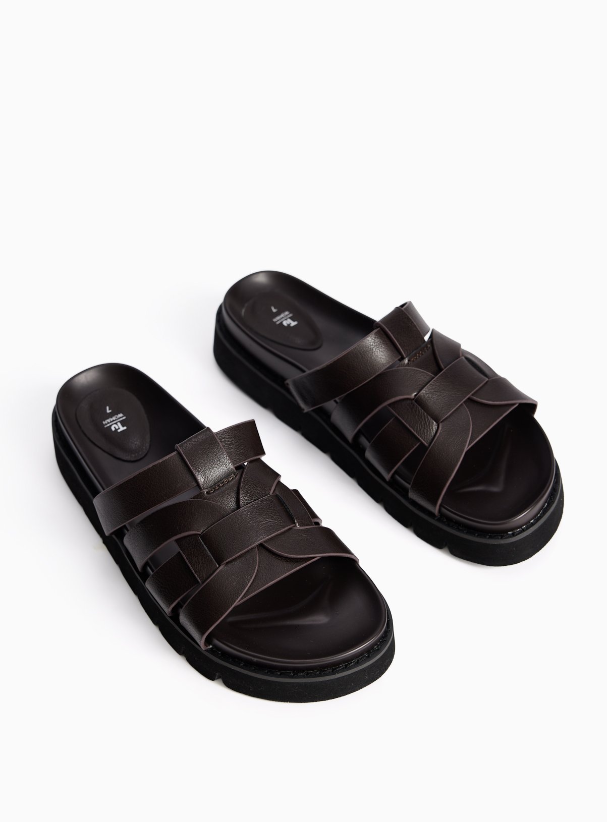 Brown Cage Footbed Sandals 4