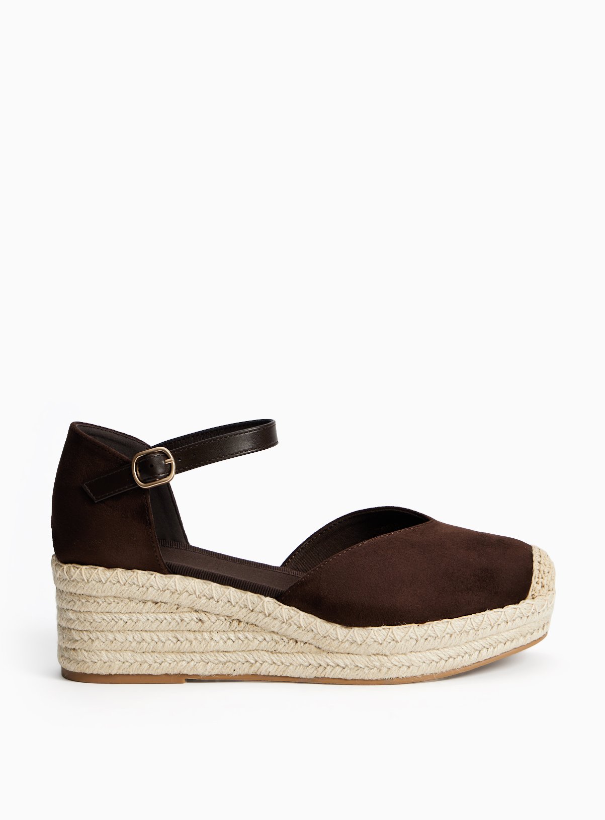 Brown Wedge Espadrille Sandals 