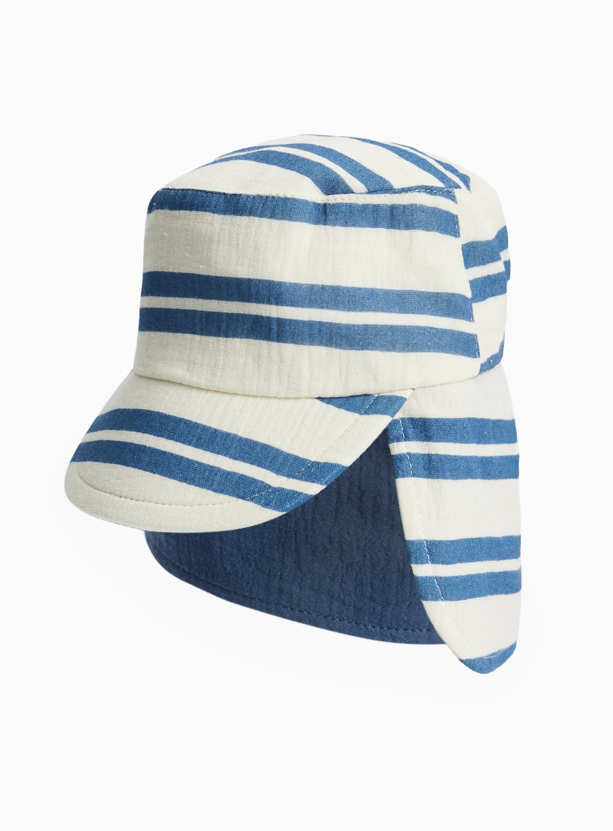 Navy Stripe Keppi Hat 