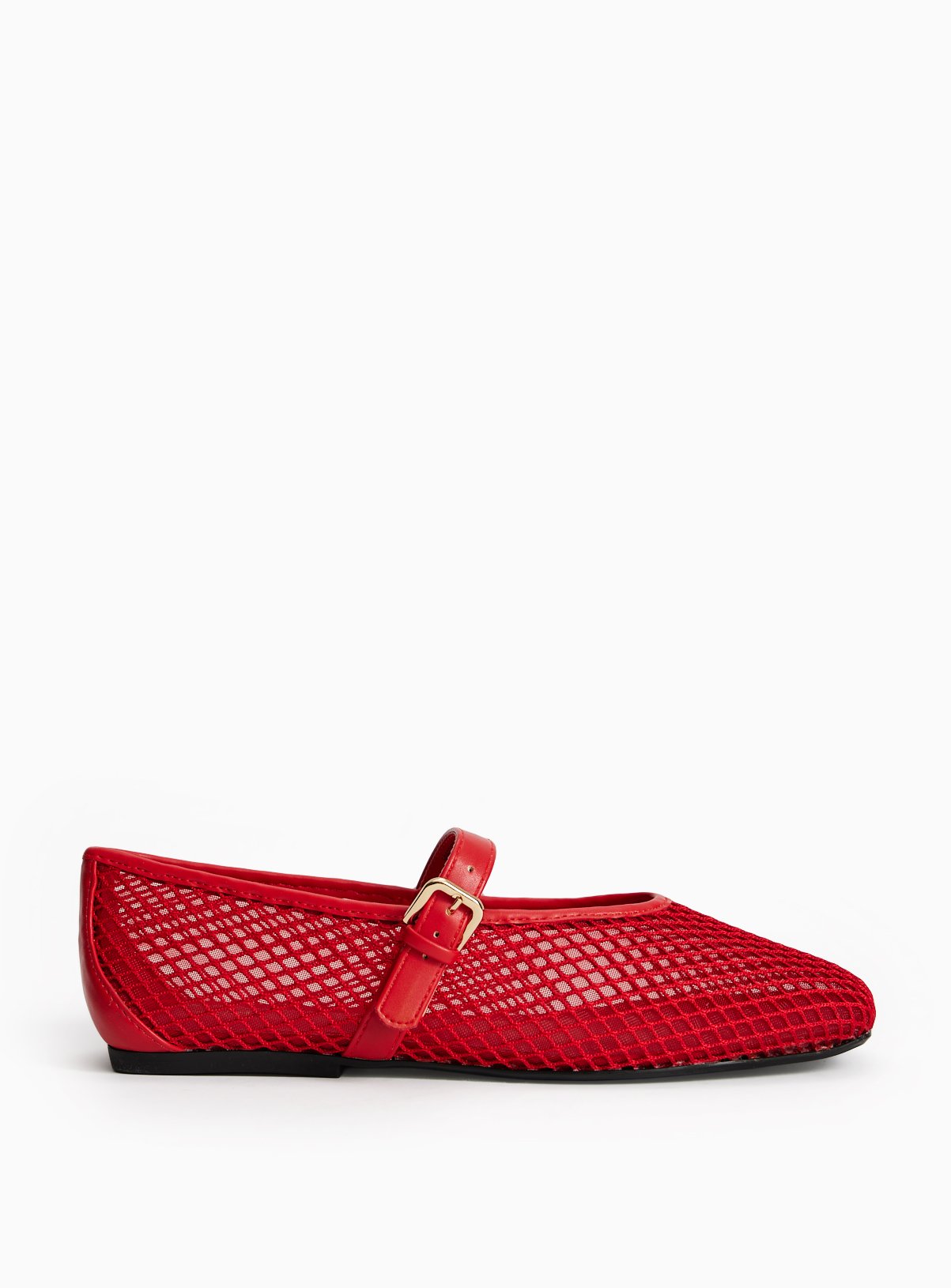 Red Mesh Ballerina Shoes 5