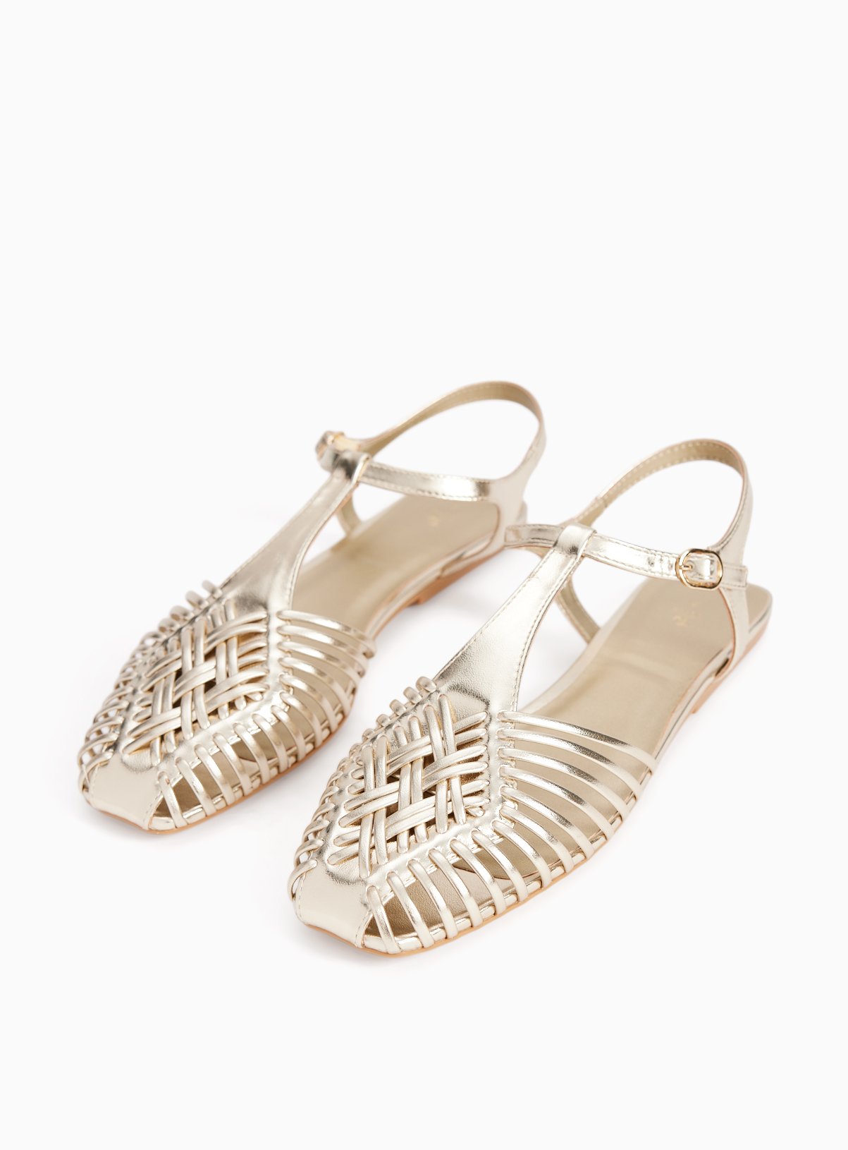 Gold Caged Snake Sandals 5