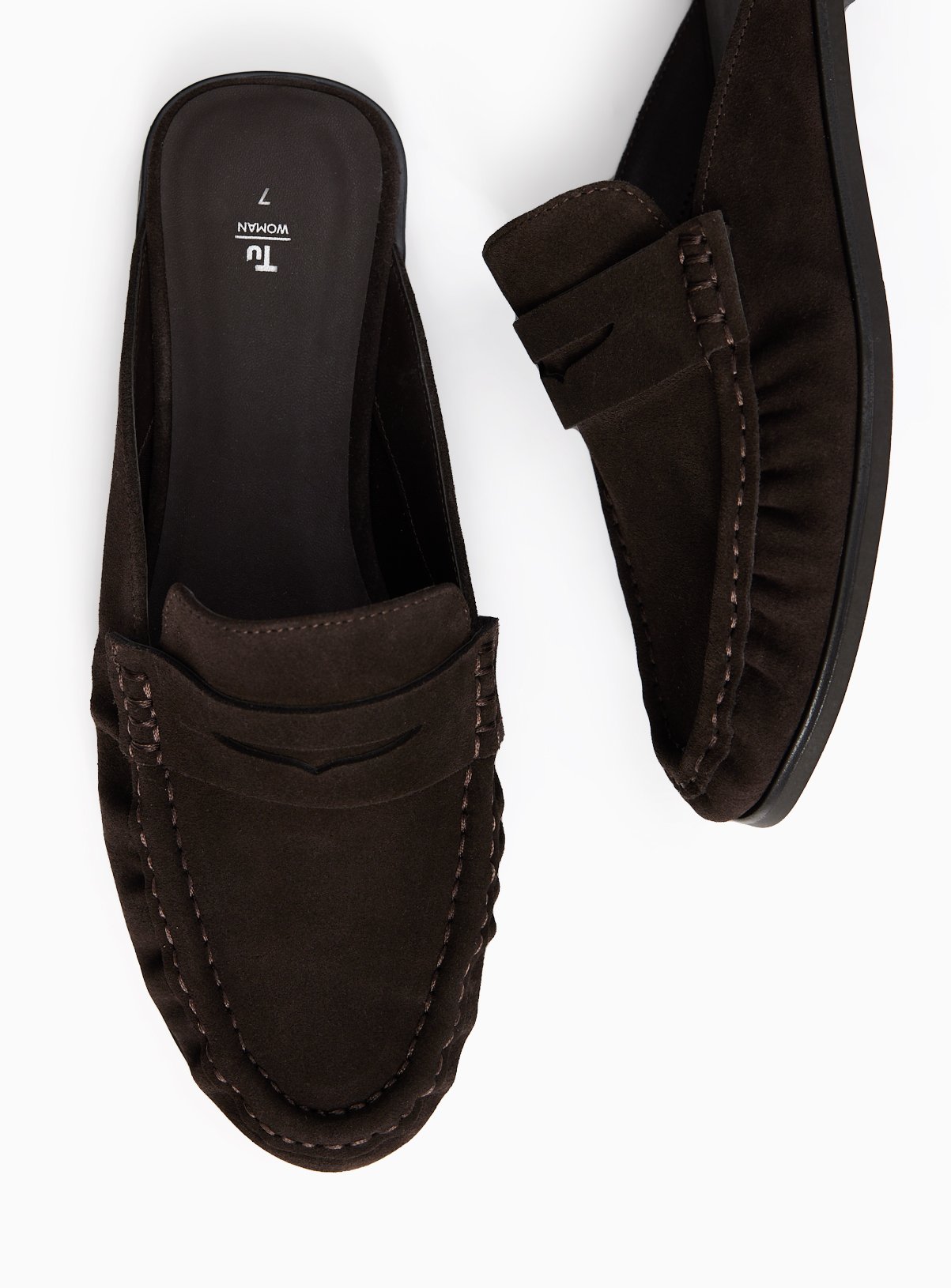 Brown Suede Mule Loafers 6