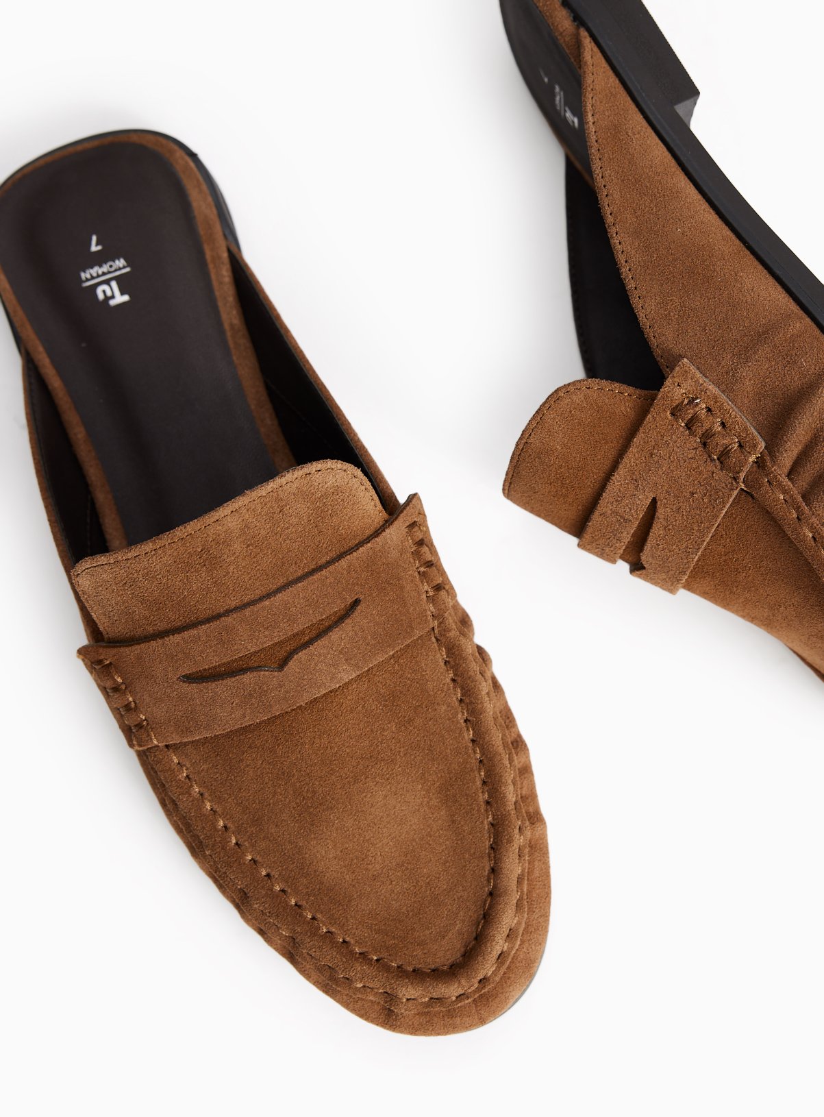Suede Mule Loafers 