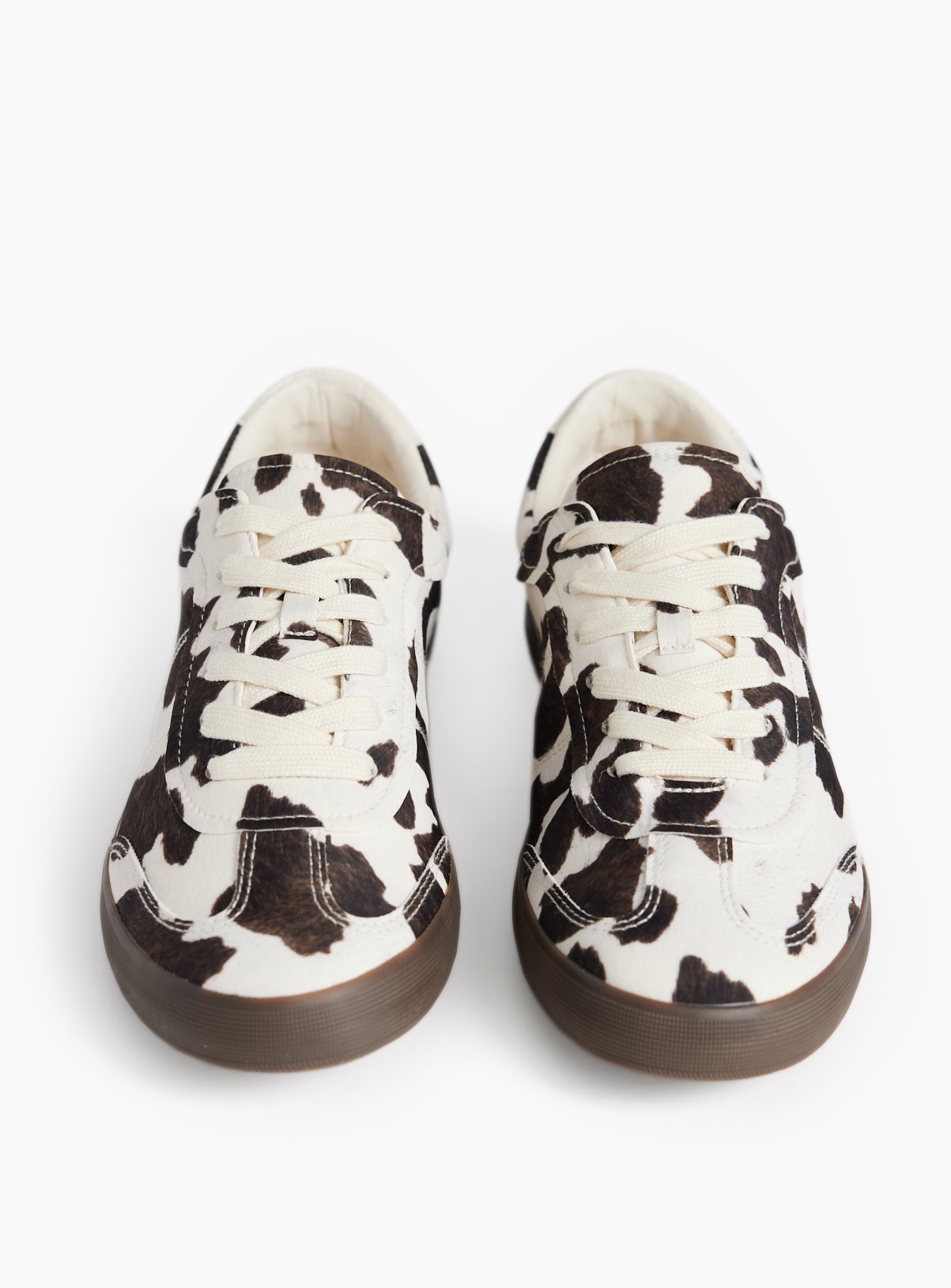 Cow Print Satin Trainers