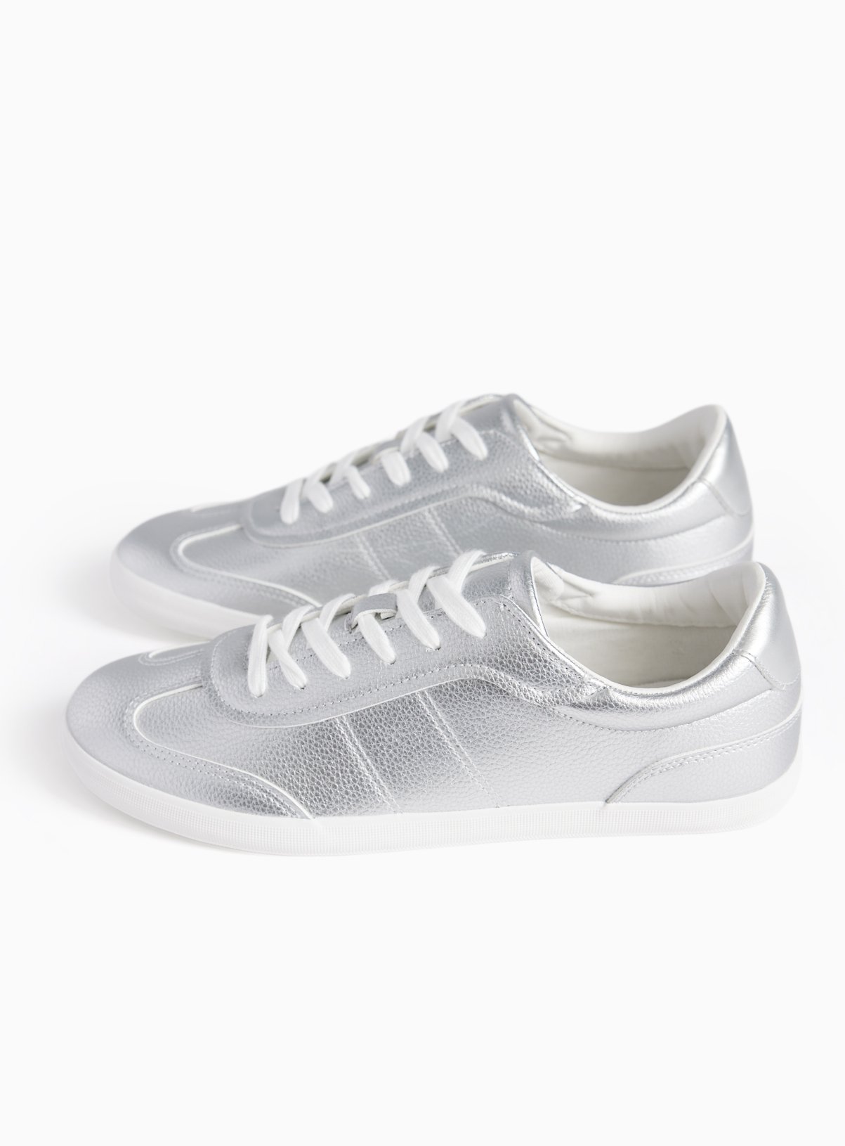 Silver Metallic Trainers