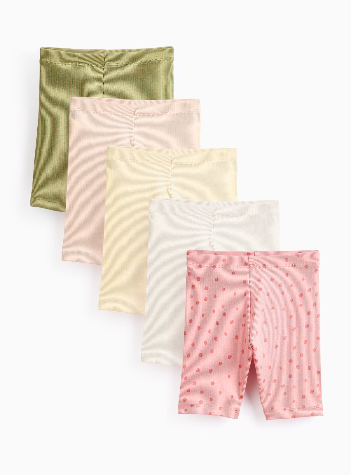 Plain & Polka Dot Prints Cycle Shorts 5 Pack