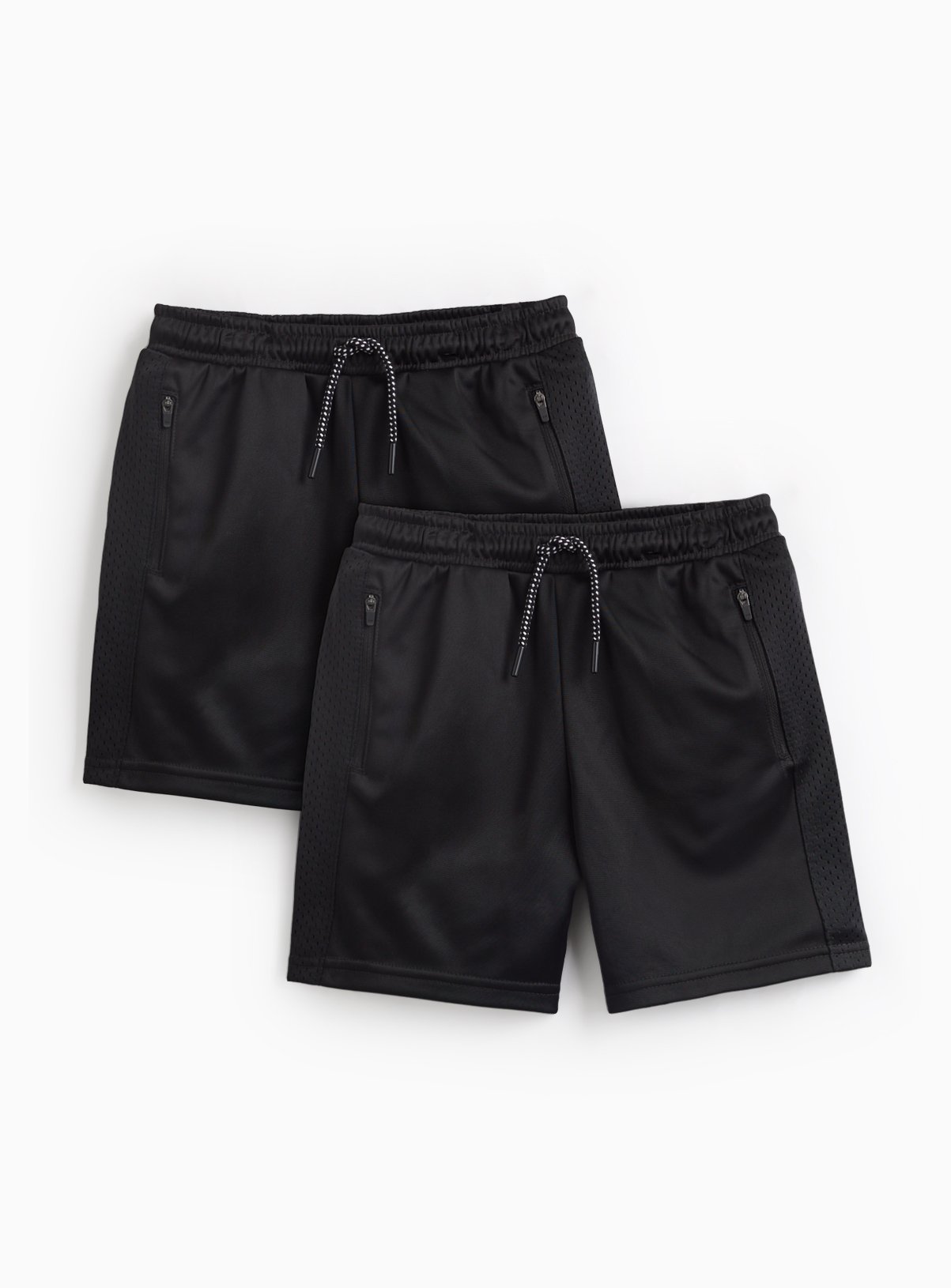 Black Football Shorts 2 Pack 