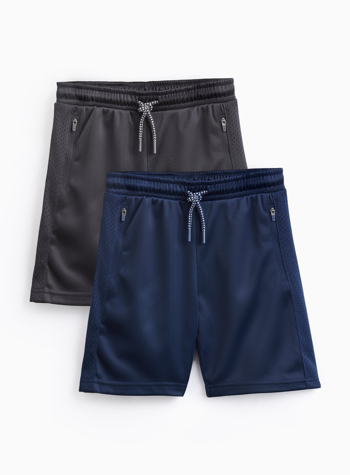 Grey & Navy Football Shorts 2 Pack 6 years