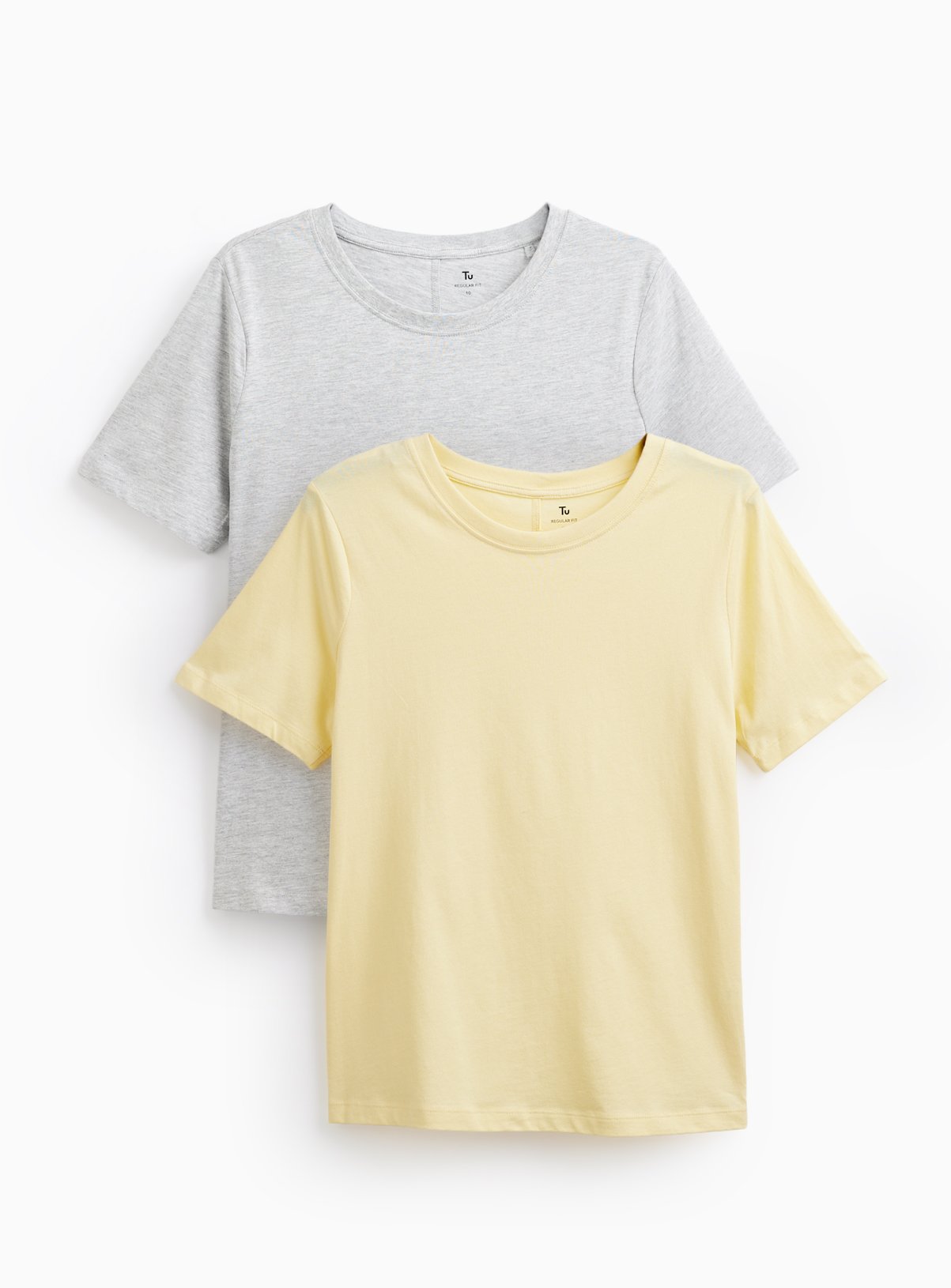 Grey Marl & Yellow T-Shirts 2 Pack 12