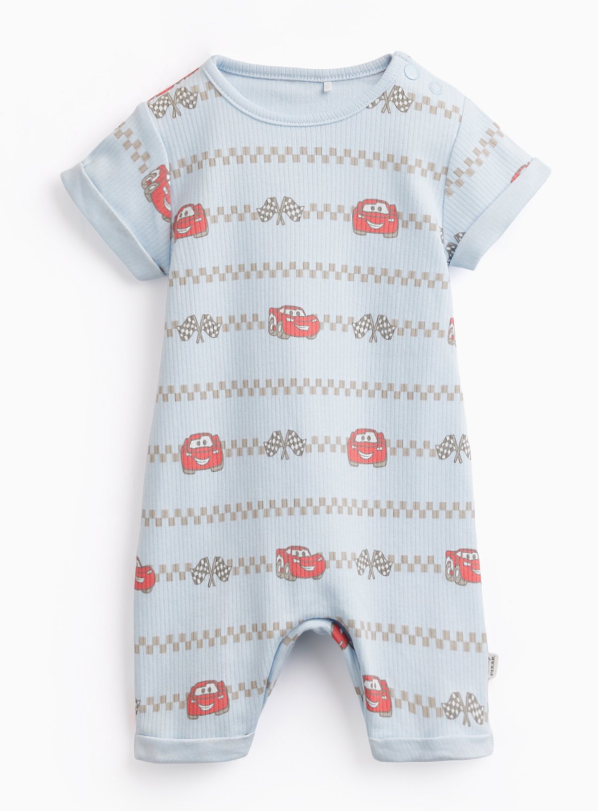 Blue Cars Lightning McQueen Print Romper