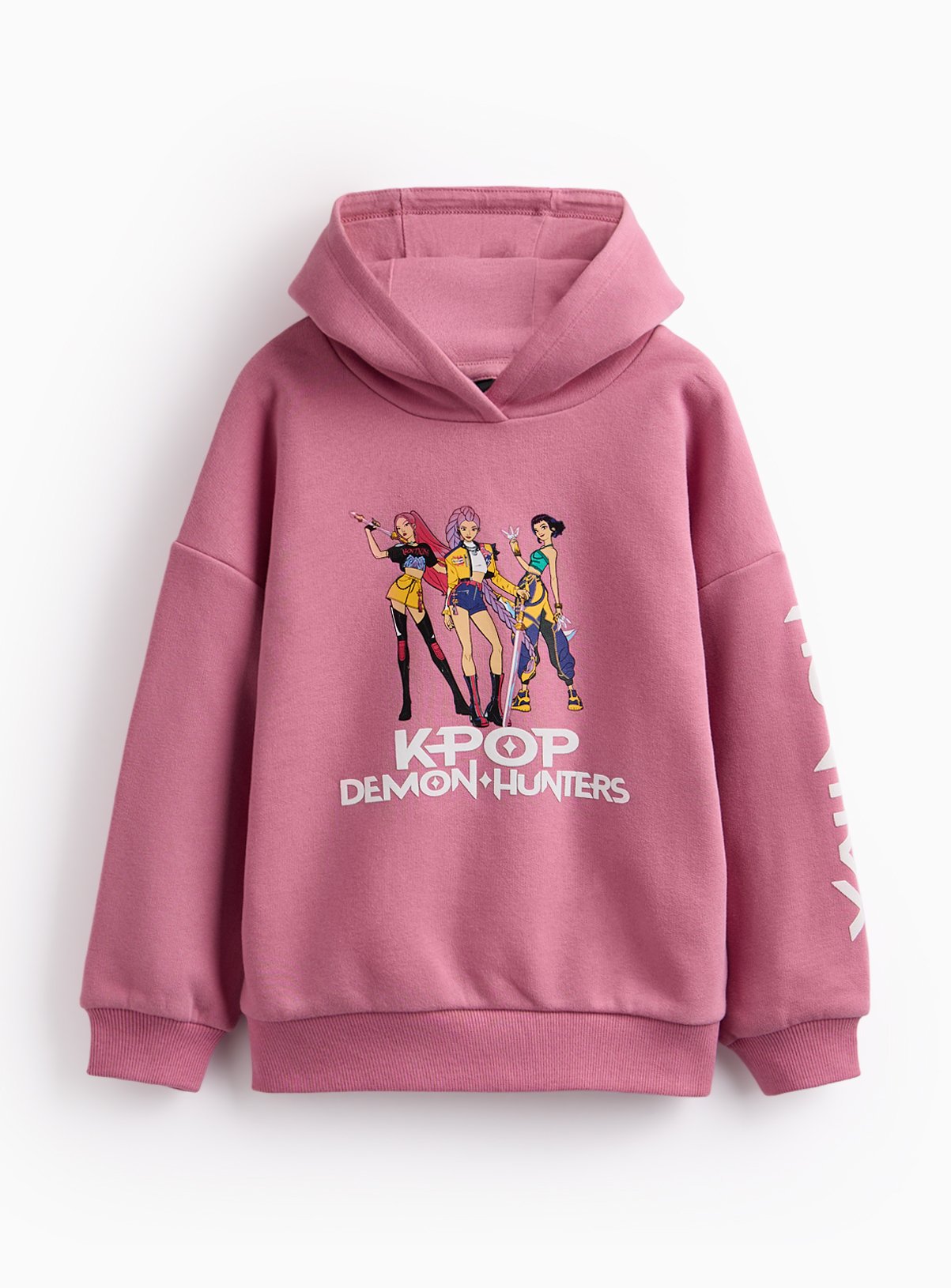 Pink KPop Demon Hunters Graphic Hoodie 10 years