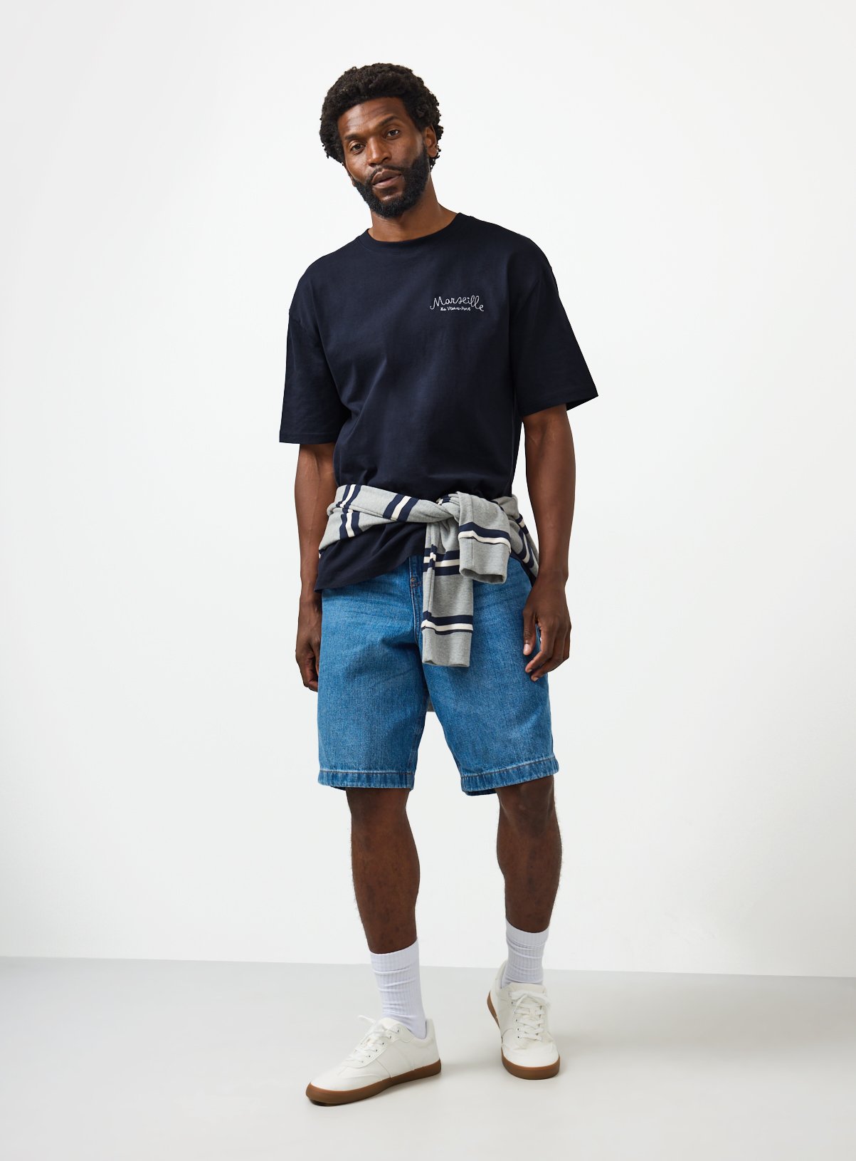 Navy Marseille Graphic Relaxed Fit T-Shirt 