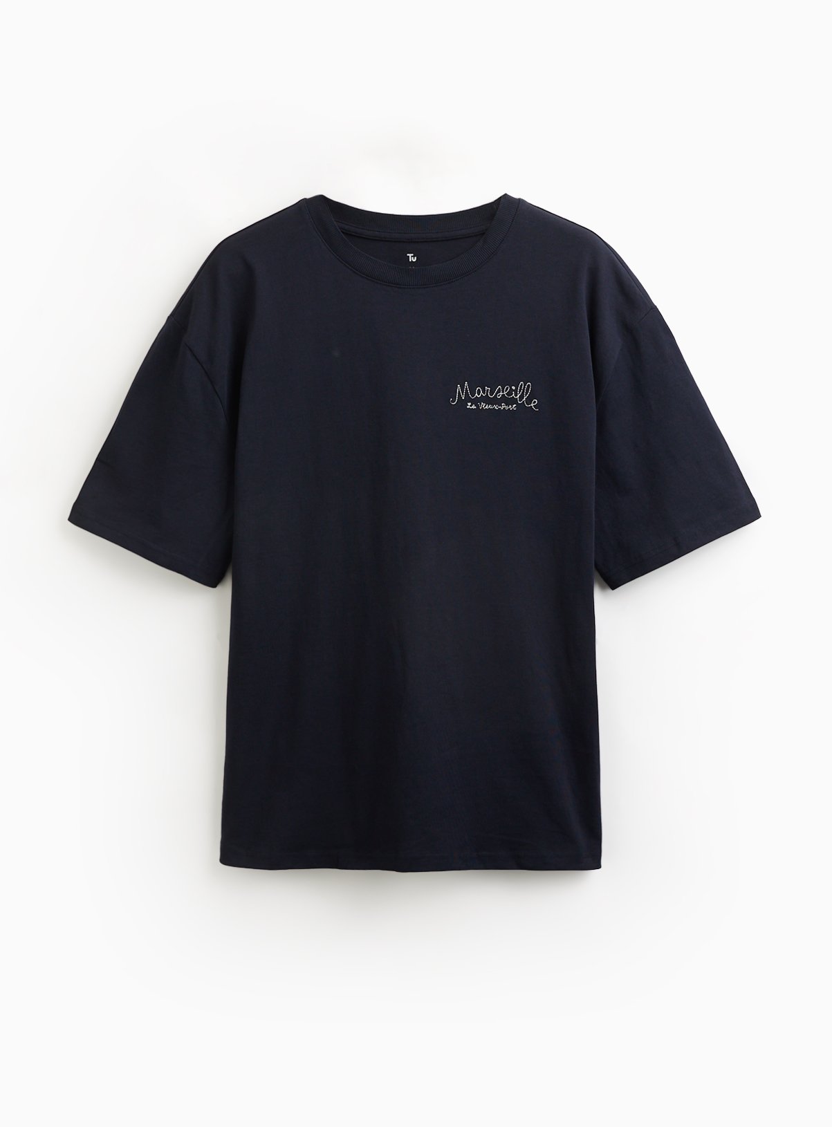 Navy Marseille Graphic Relaxed Fit T-Shirt XXXL