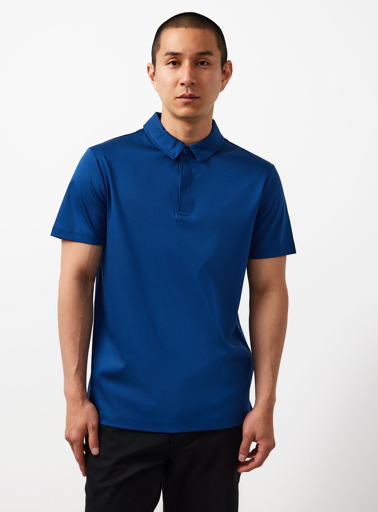 Blue Supima Cotton Polo Shirt XXL