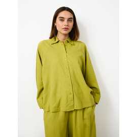 Linen Blend Long Sleeve Shirt