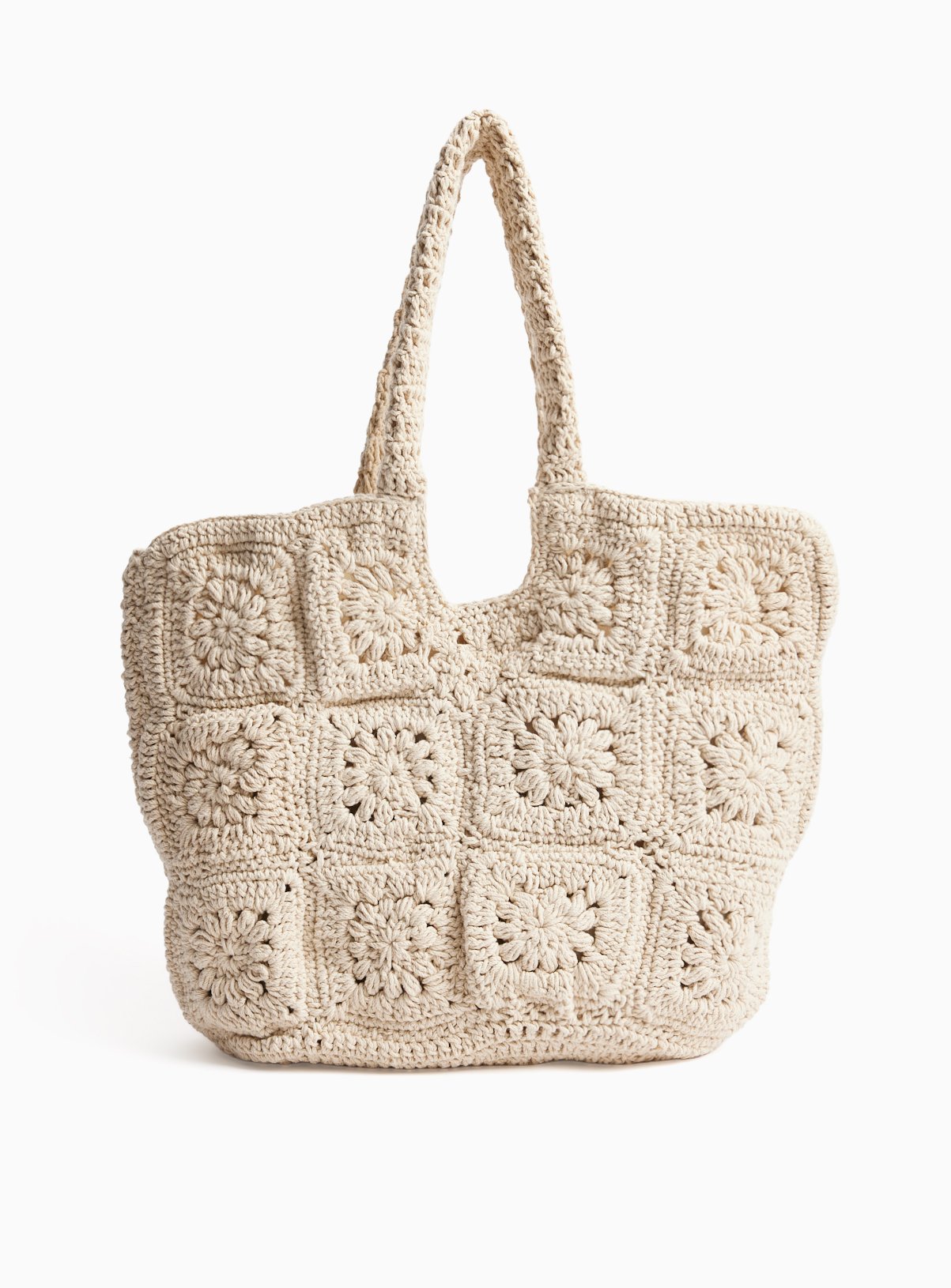 Cream Macramé Shopper Bag One Size