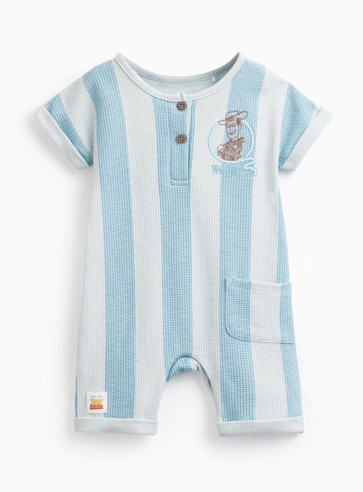 Blue Stripe Toy Story Print Romper 