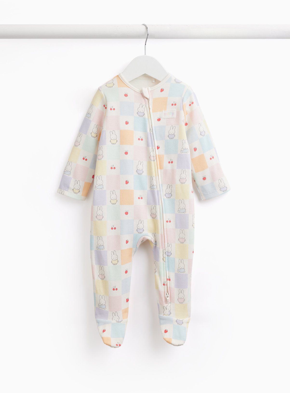 Checkerboard Miffy Print Sleepsuit 