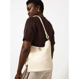 Stone Hardware Detail Bucket Shoulder Bag One Size