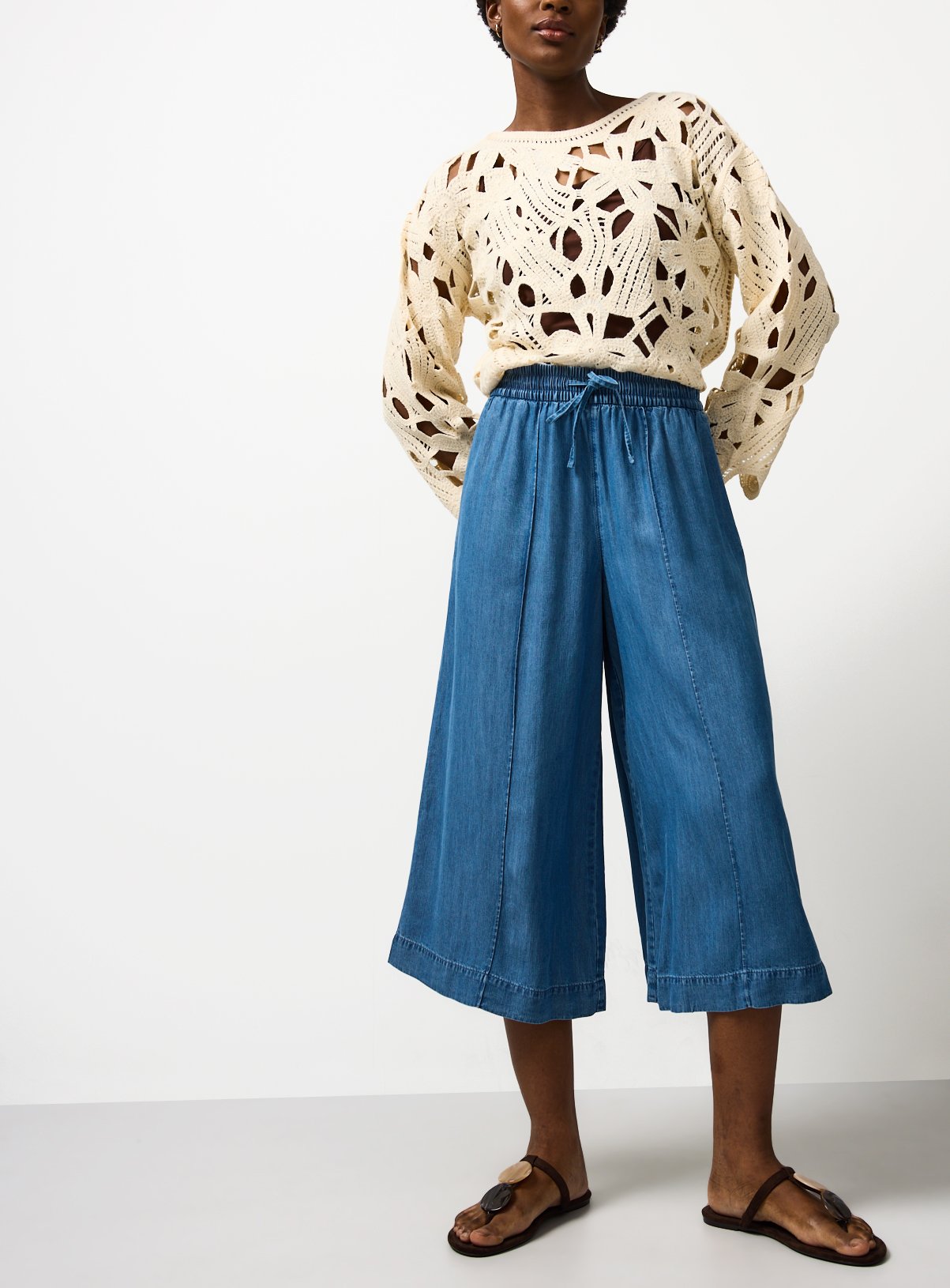 Blue Chambray Culottes 8