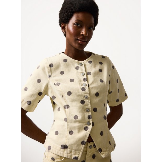Buy Light Yellow Polka Dot Print Top 10 | Co-ords | Argos