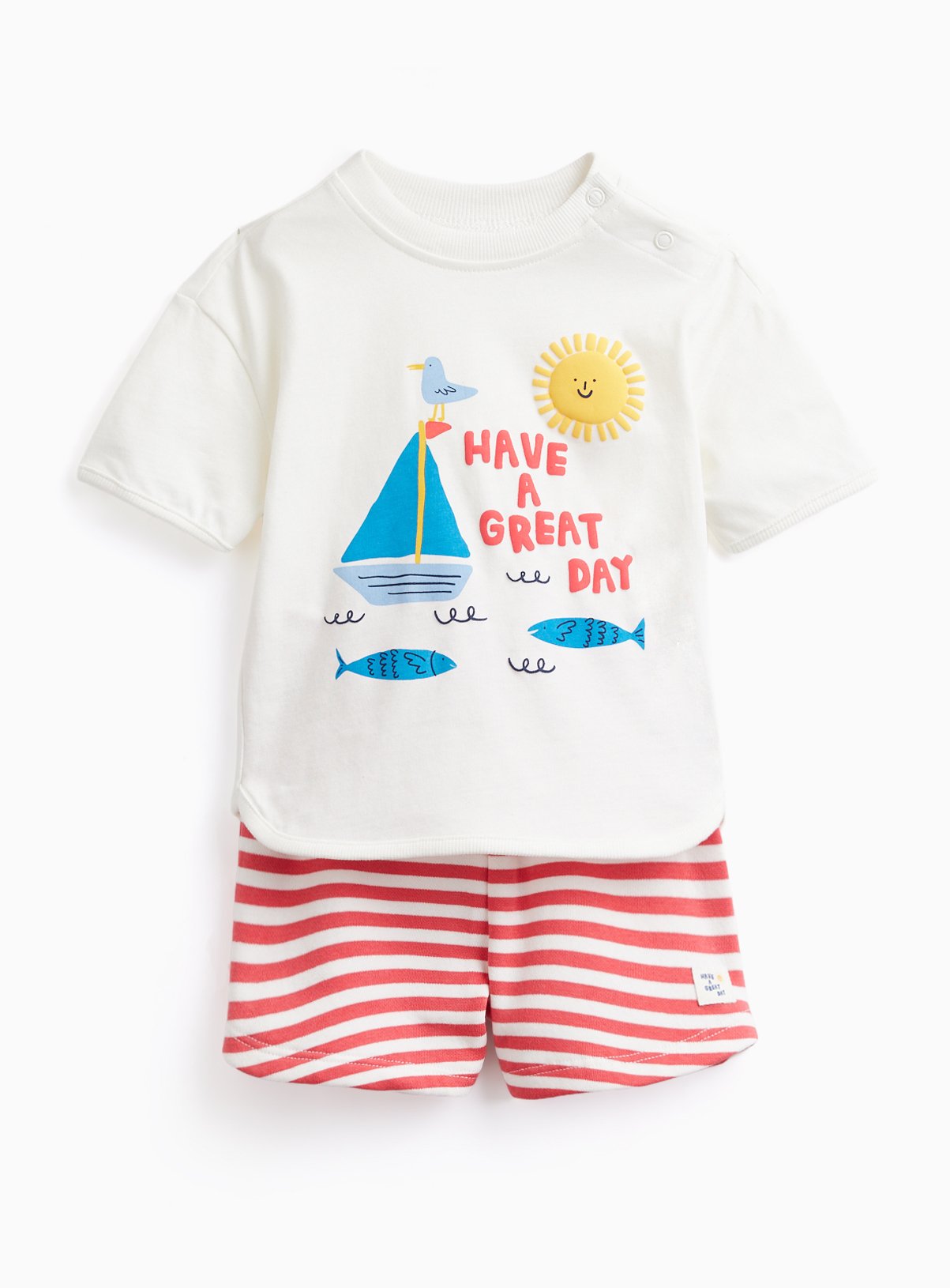 Sailor Graphic T-Shirt & Shorts Set 