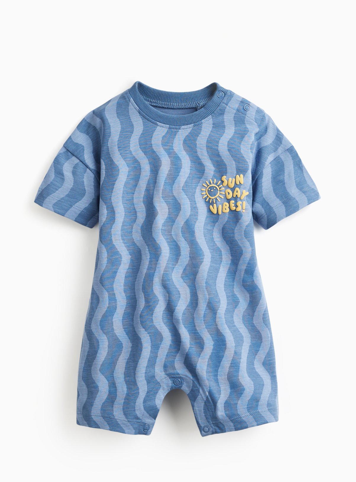 Blue Wave Print Romper 6-9 months