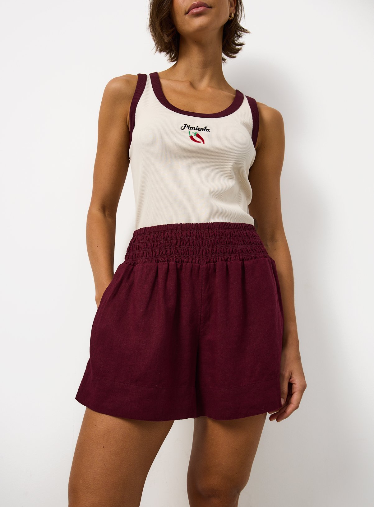 Linen Rich Casual Shorts 